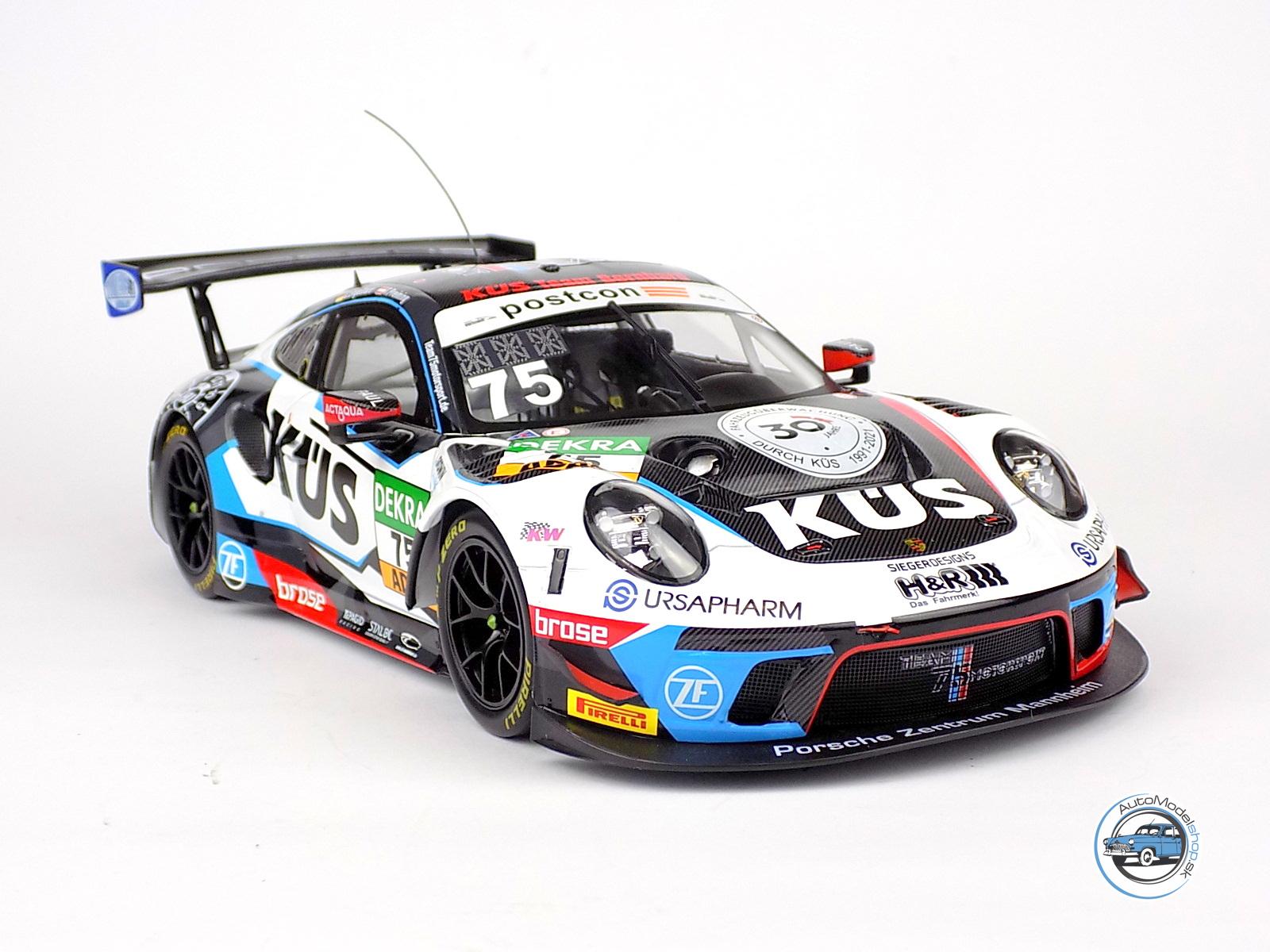 PORSCHE 911 991 GT3 R TEAM KUS 75 BERNHARD N 75 ADAC GT MASTERS 2021 C.ENGELHART - T.PREINING - 1:18 IXO – Obrázok 4