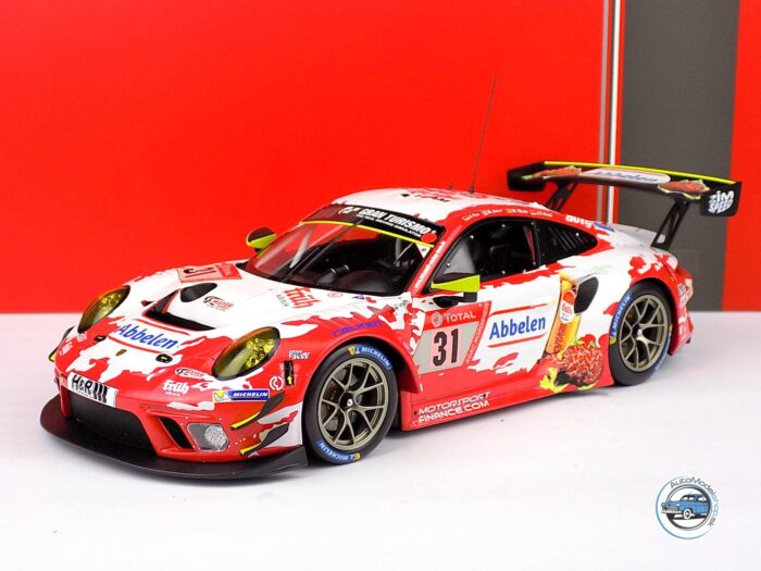 PORSCHE 911 991-2 GT3 R TEAM FRIKARELLI RACING N 31 24h NURBURGRING 2020 LANCE DAVID ARNOLD - MATHIEU JAMINET - LARS KERN - MAXIME MARTIN - 1:18 IXO