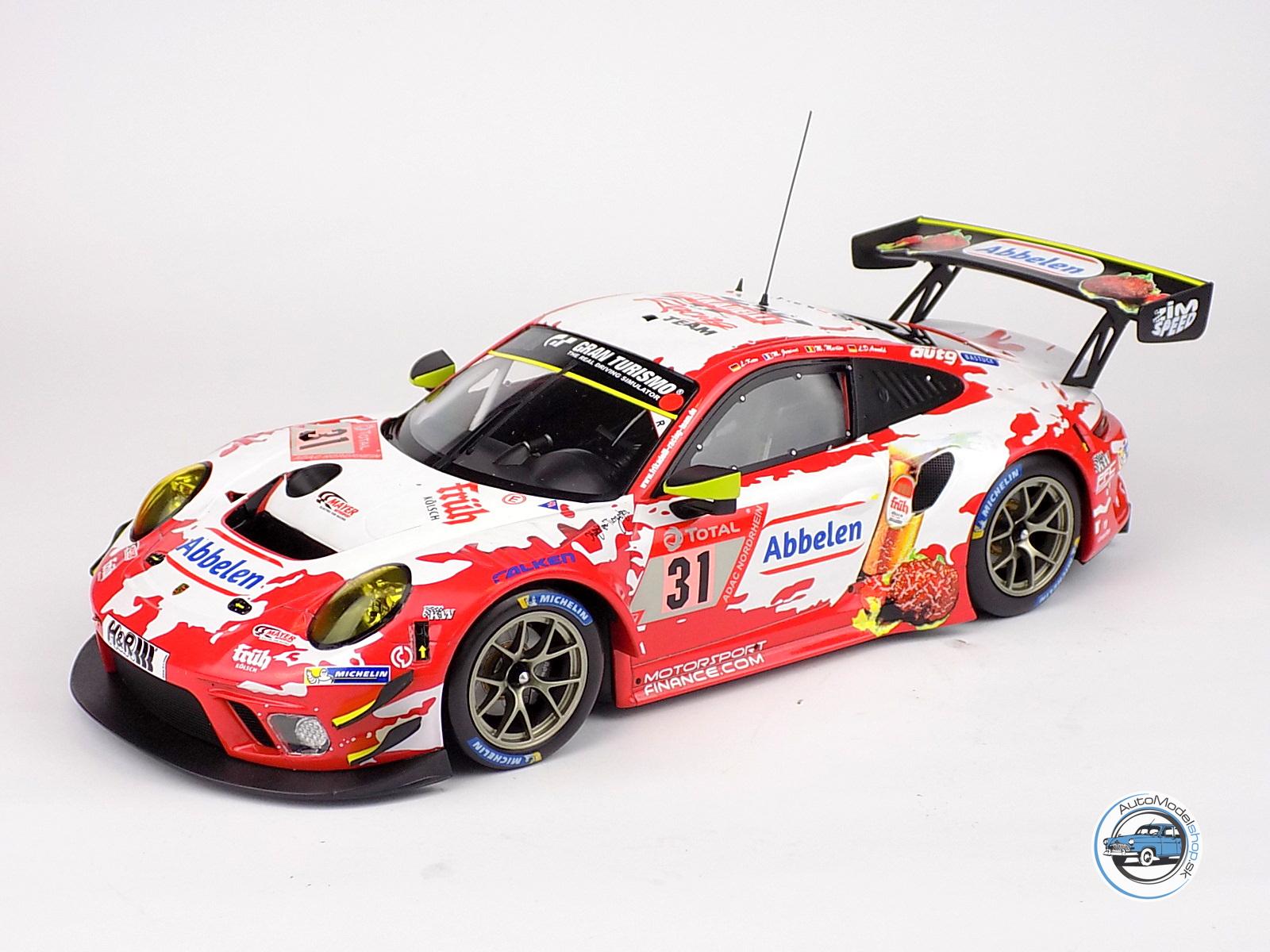 PORSCHE 911 991-2 GT3 R TEAM FRIKARELLI RACING N 31 24h NURBURGRING 2020 LANCE DAVID ARNOLD - MATHIEU JAMINET - LARS KERN - MAXIME MARTIN - 1:18 IXO – Obrázok 2