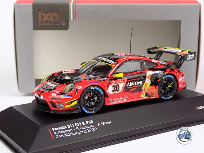 PORSCHE 911 991-2 GT3 R TEAM FRIKADELLI RACING N 30 24h NURBURGRING 2020 K.ABBELEN - A.MULLER - R.RENAUER - N.SIEDLER - 1:43 IXO