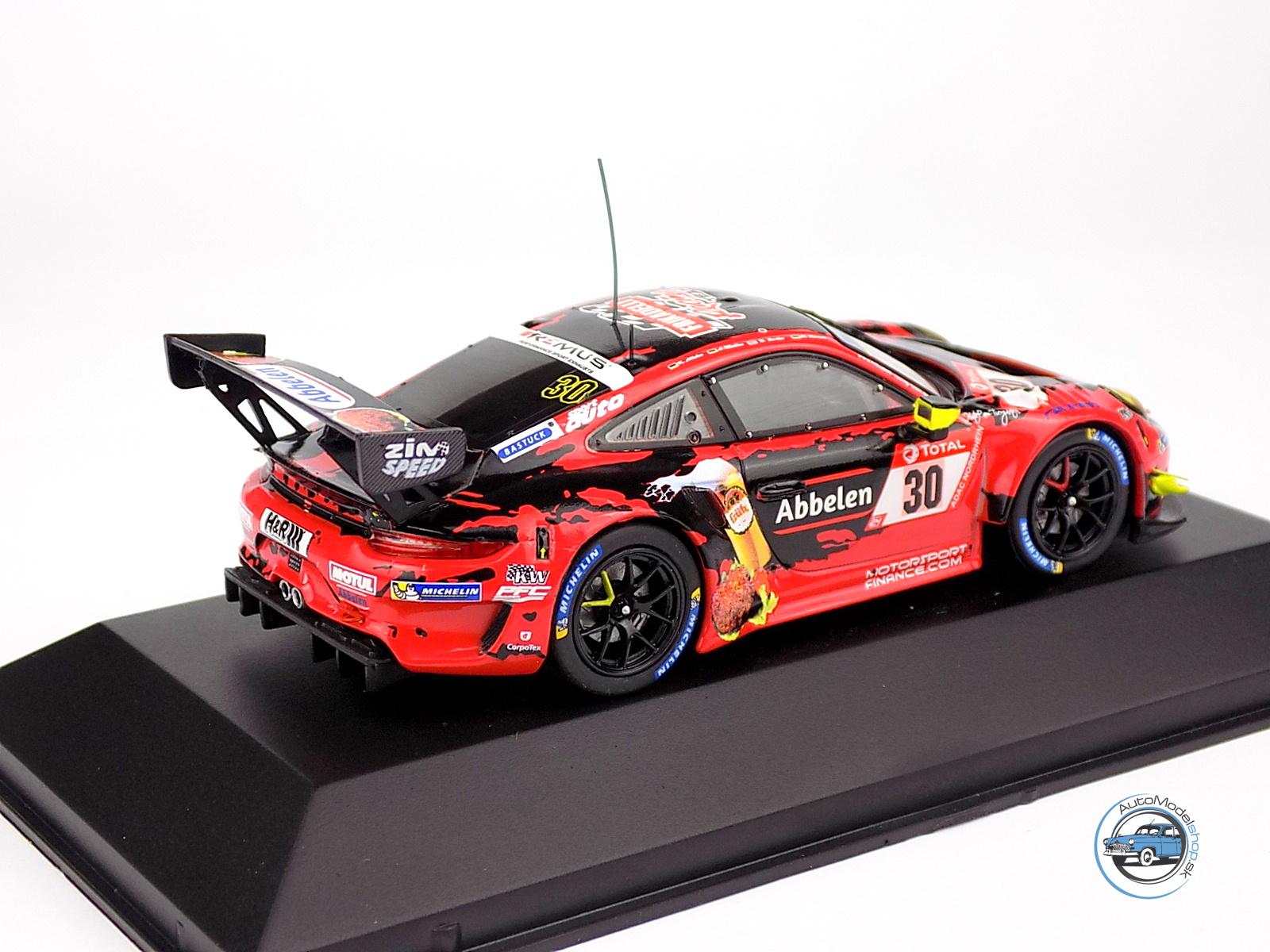 PORSCHE 911 991-2 GT3 R TEAM FRIKADELLI RACING N 30 24h NURBURGRING 2020 K.ABBELEN - A.MULLER - R.RENAUER - N.SIEDLER - 1:43 IXO – Obrázok 3