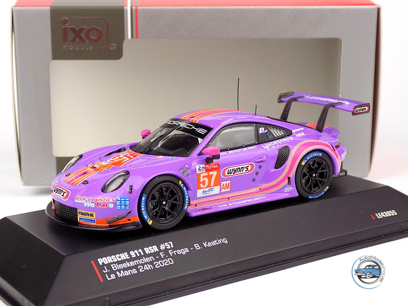 PORSCHE 911 991 RSR 4.0L TEAM PROJECT-1 N 57 24h LE MANS 2020 J.BLEEKEMOLEN - F.FRAGA - B.KEATING - 1:43 IXO