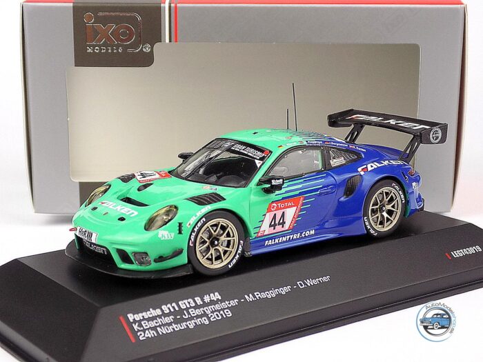 PORSCHE 911 991-2 GT3 R TEAM FALKEN MOTORSPORT N 44 24h NURBURGRING 2019 K.BACHLER - J.BERGMEISTER - M.RAGGINGER - D.WERNER - 1:43 IXO