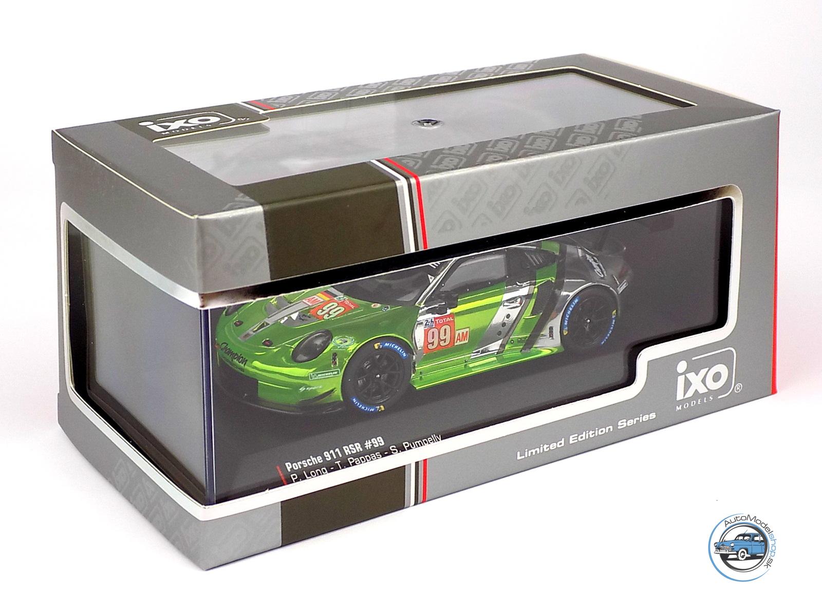 PORSCHE 911 991 RSR TEAM PROTON COMPETITION N 99 24h LE MANS 2018 P.LONG - T.PAPPAS - S.PUMPELLY - 1:43 IXO – Obrázok 4