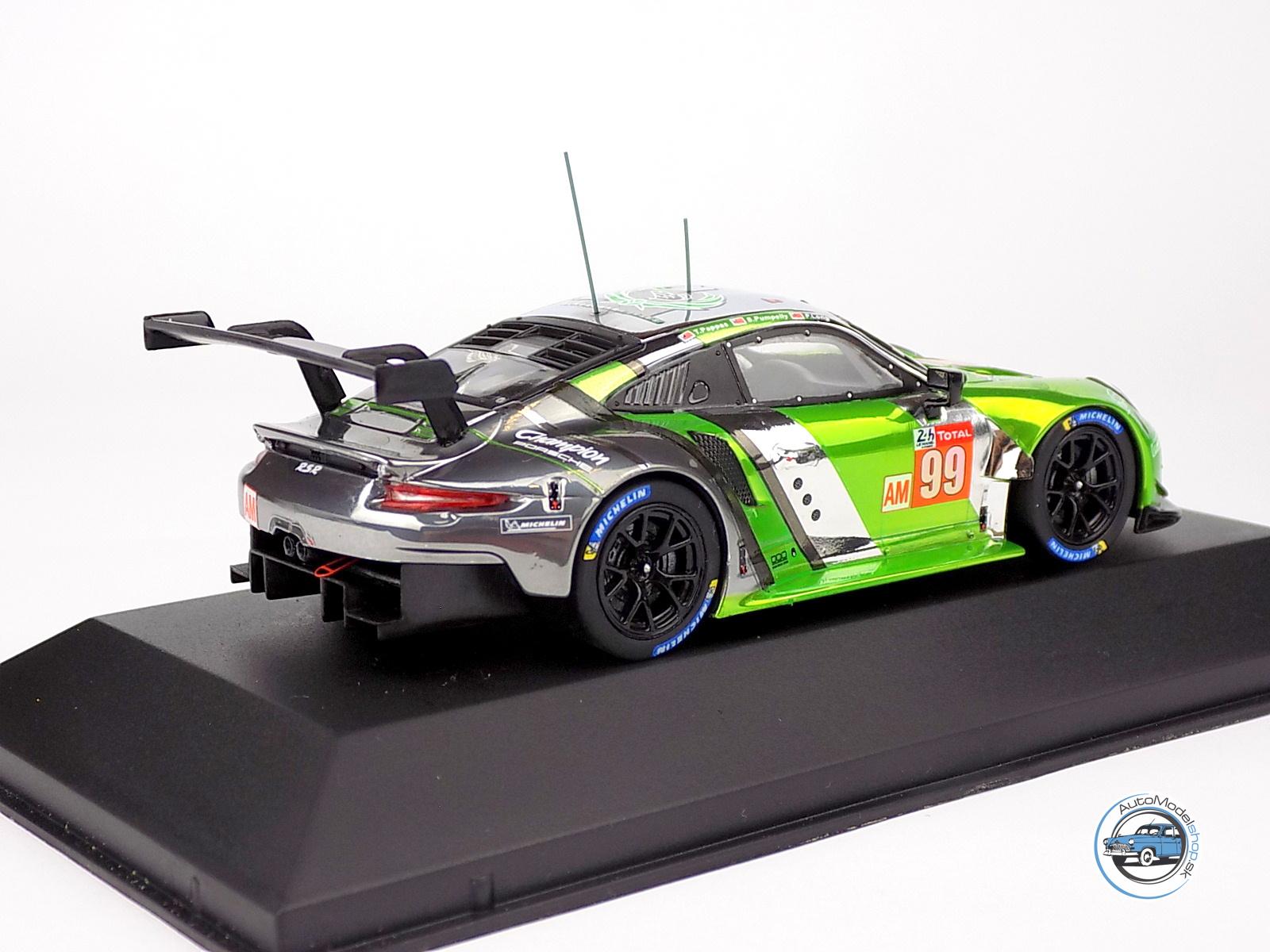 PORSCHE 911 991 RSR TEAM PROTON COMPETITION N 99 24h LE MANS 2018 P.LONG - T.PAPPAS - S.PUMPELLY - 1:43 IXO – Obrázok 3