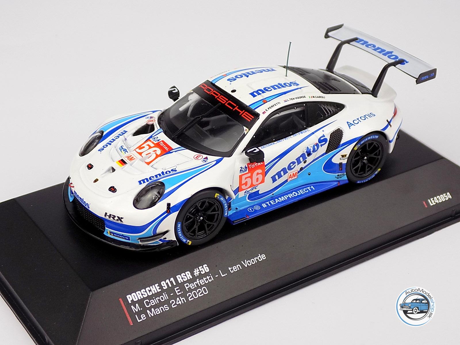 PORSCHE 911 991-2 RSR 4.0L TEAM PROJECT 1 N 56 24h LE MANS 2020 M.CAIROLI - E.PERFETTI - L.TEN VOORDE - 1:43 IXO – Obrázok 2