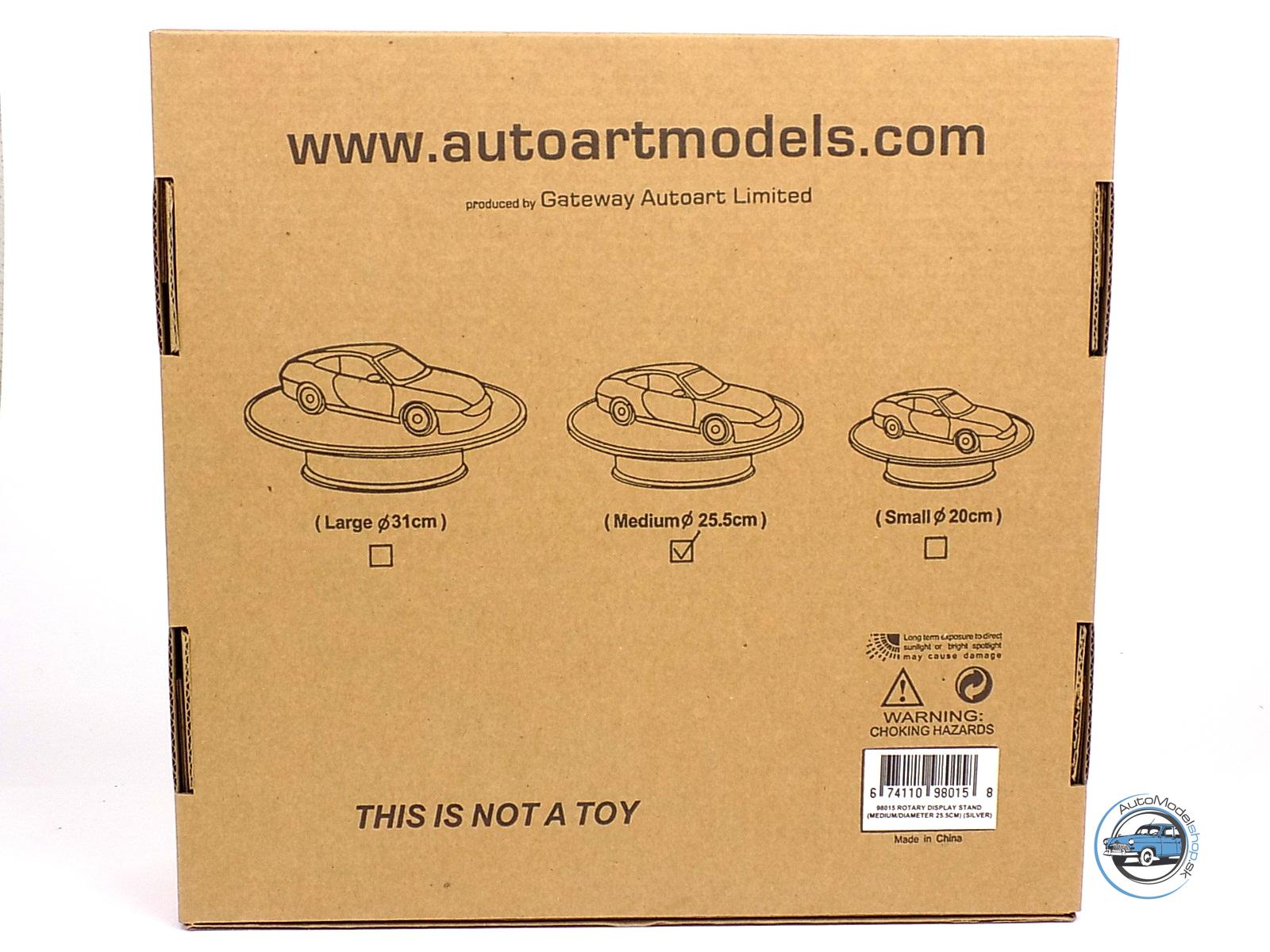 OTOČNÝ ZÁKLADNÝ STOJAN STREDNÝ 25,5cm - SO SVETLOŠEDÝM POVRCHOM - AUTOART PRÍSLUŠENSTVO – Obrázok 3