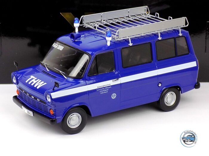 FORD TRANSIT MINIBUS THW KOLÍN NAD RÝNOM 1965 - 1:18 KK SCALE