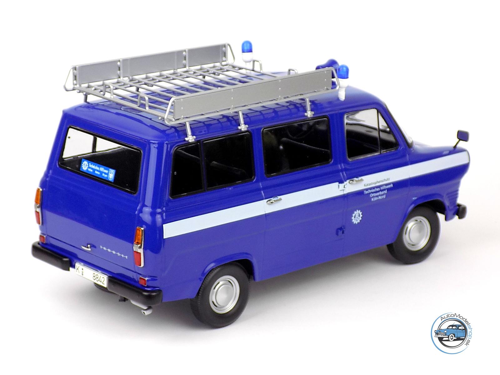 FORD TRANSIT MINIBUS THW KOLÍN NAD RÝNOM 1965 - 1:18 KK SCALE – Obrázok 3
