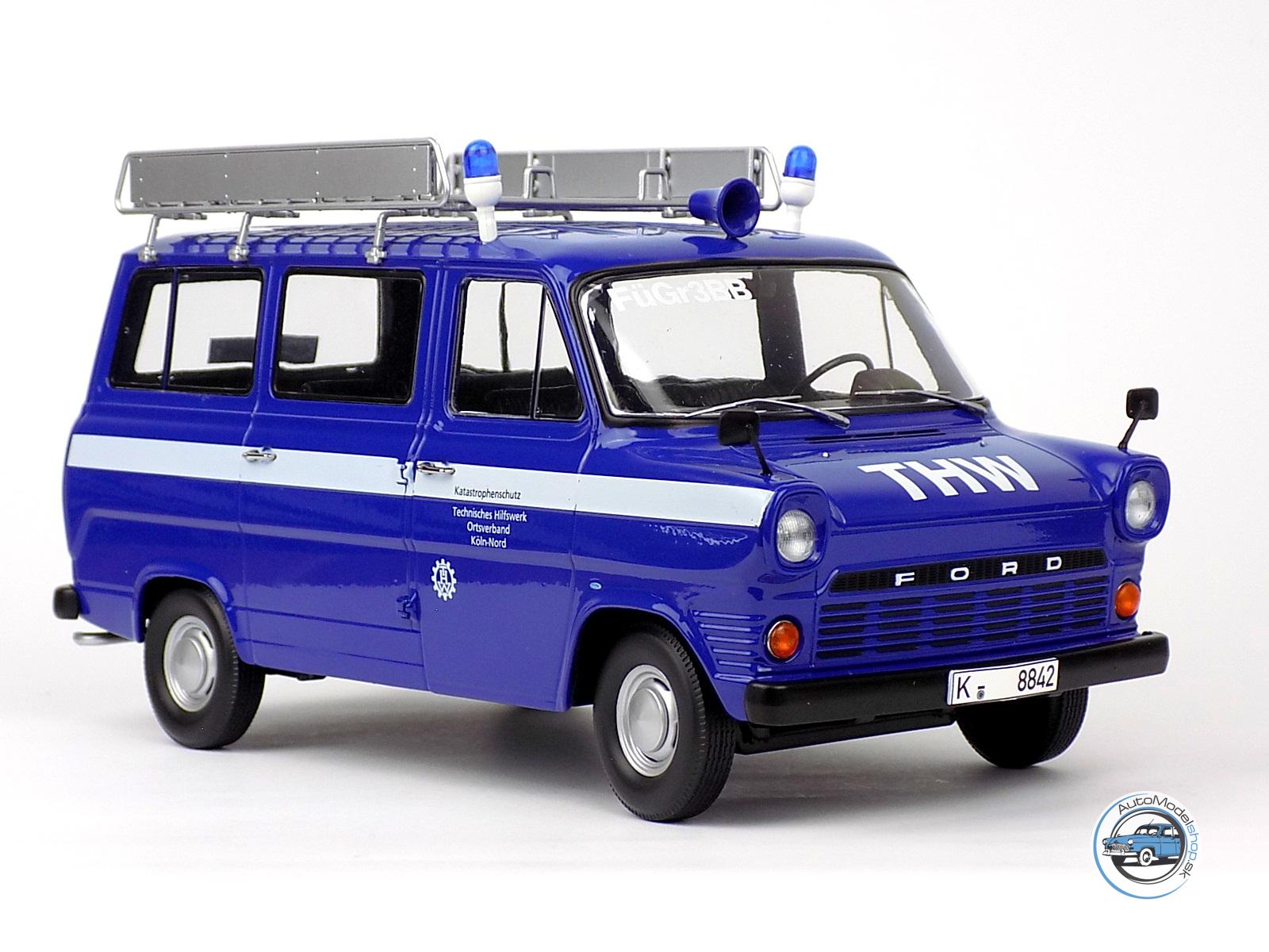 FORD TRANSIT MINIBUS THW KOLÍN NAD RÝNOM 1965 - 1:18 KK SCALE – Obrázok 4