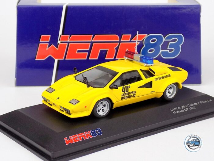 LAMBORGHINI COUNTACH 5000S SAFETY CAR F1 GP MONACO 1982 - 1:43 Triple9