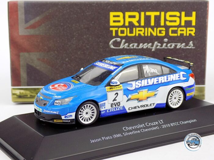 AKCIA : CHEVROLET CRUZE LT TEAM RML SILVERLINE CHEVROLET N 2 ŠAMPIÓN SEZÓNY BTCC 2010 JASON PLATO – 1:43 DeA