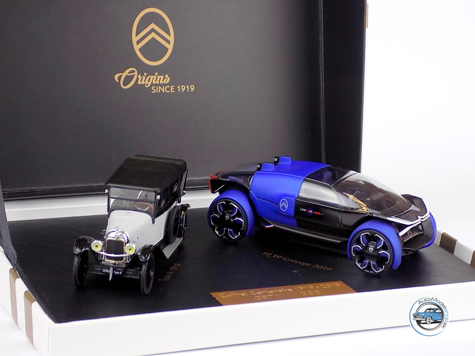 CITROEN SET - 100 ROKOV INOVÁCII - Citroen Typ A 1919 + Citroen Concept 2019 - 1:43 NOREV – Obrázok 2