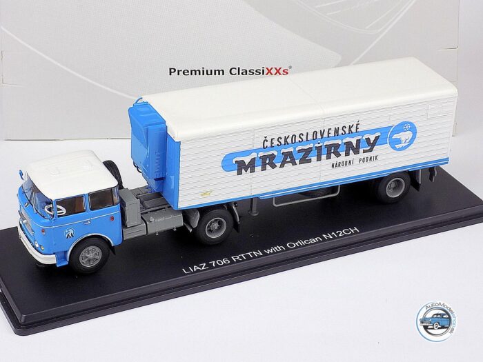 LIAZ 706 RTTN + CHLADIARENSKÝ NÁVES ORLIČAN N12CH 1978 Československé mraziarne – 1:43 Premium ClassiXXs