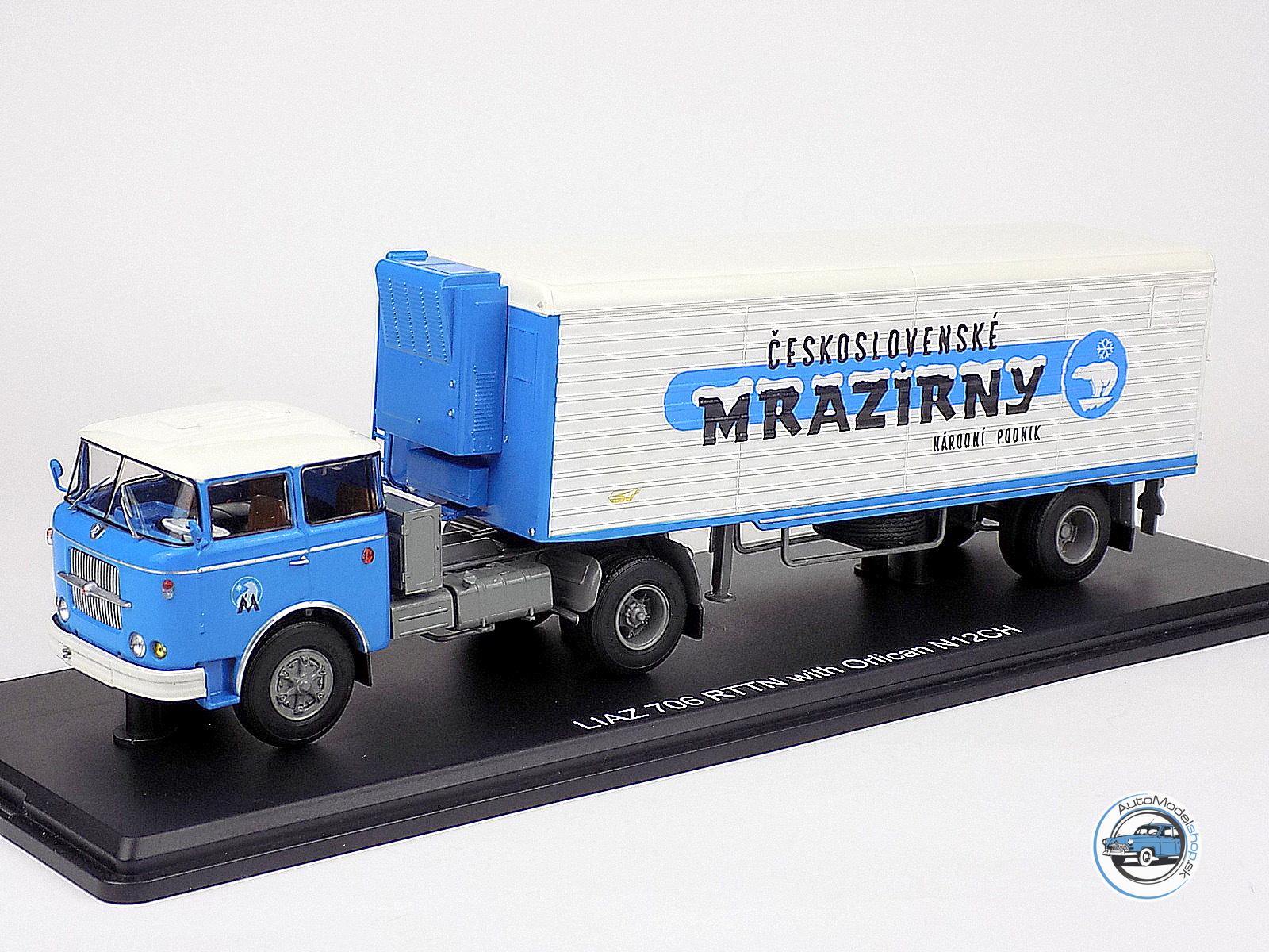 LIAZ 706 RTTN + CHLADIARENSKÝ NÁVES ORLIČAN N12CH 1978 Československé mraziarne – 1:43 Premium ClassiXXs – Obrázok 2