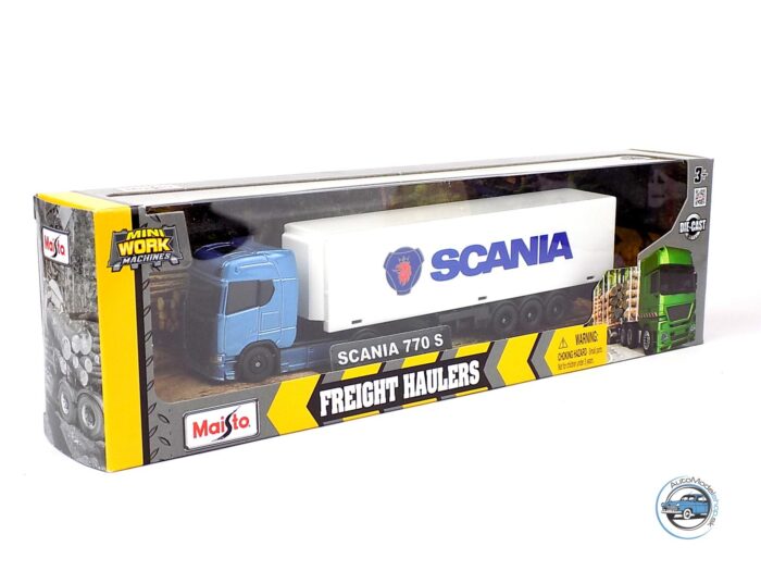 SCANIA S770 V8 2021 + Plachtový náves - 1:64 MAISTO