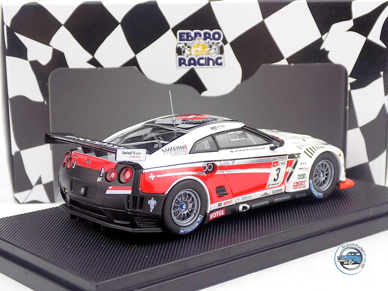 NISSAN GT-R GT1 2010 SWISS RACING TEAM - 1:43 EBBRO – Obrázok 2