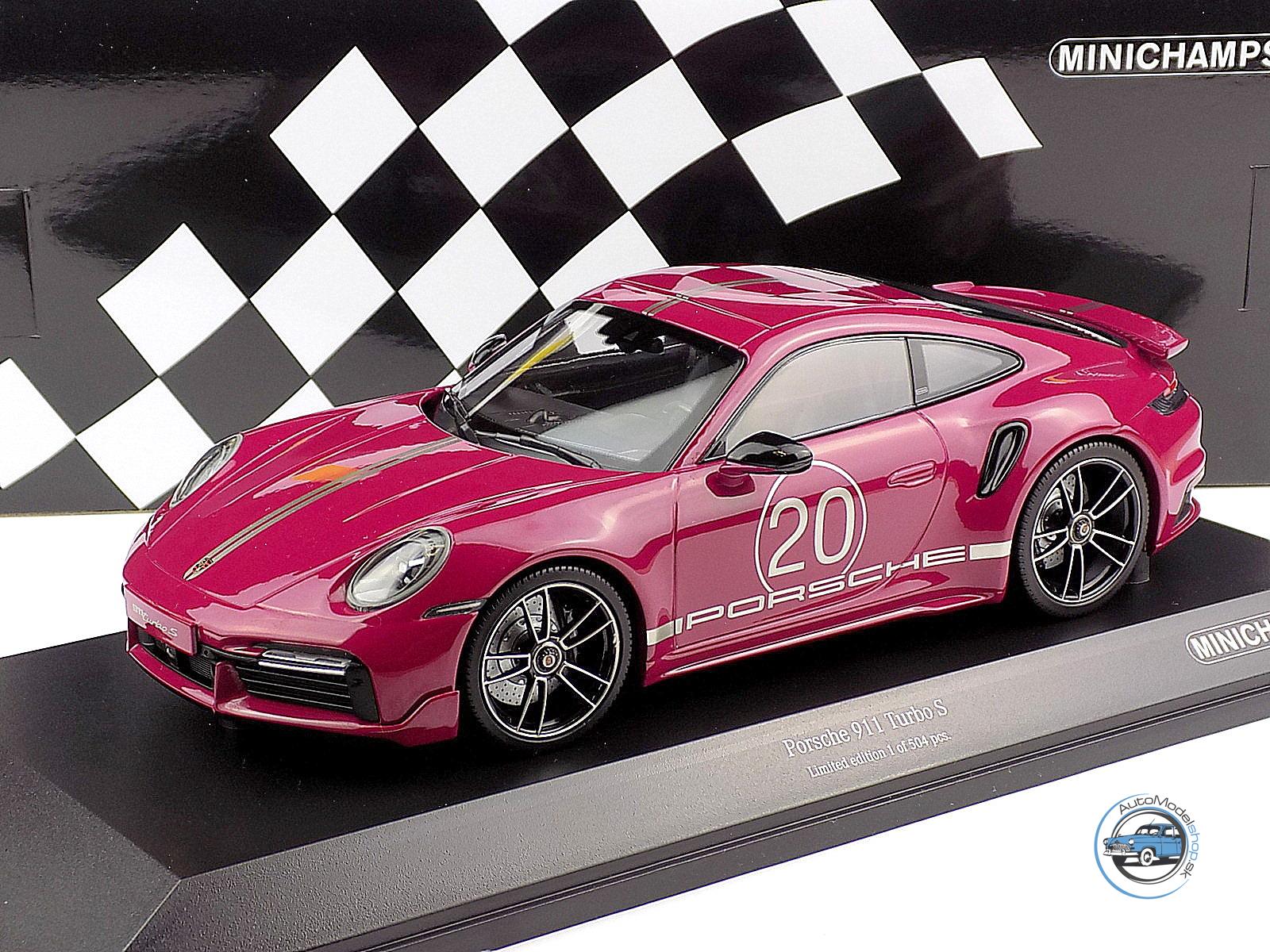 PORSCHE 911 992 TURBO S COUPE N 20 SPORT DESIGN 2021 - 1:18 MINICHAMPS – Obrázok 7