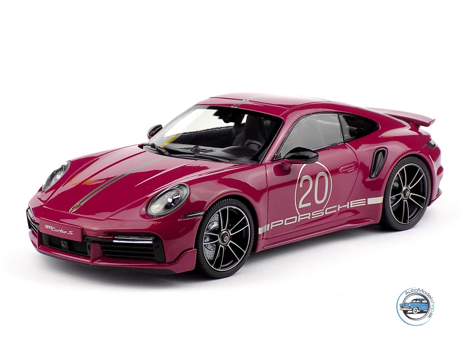PORSCHE 911 992 TURBO S COUPE N 20 SPORT DESIGN 2021 - 1:18 MINICHAMPS – Obrázok 2