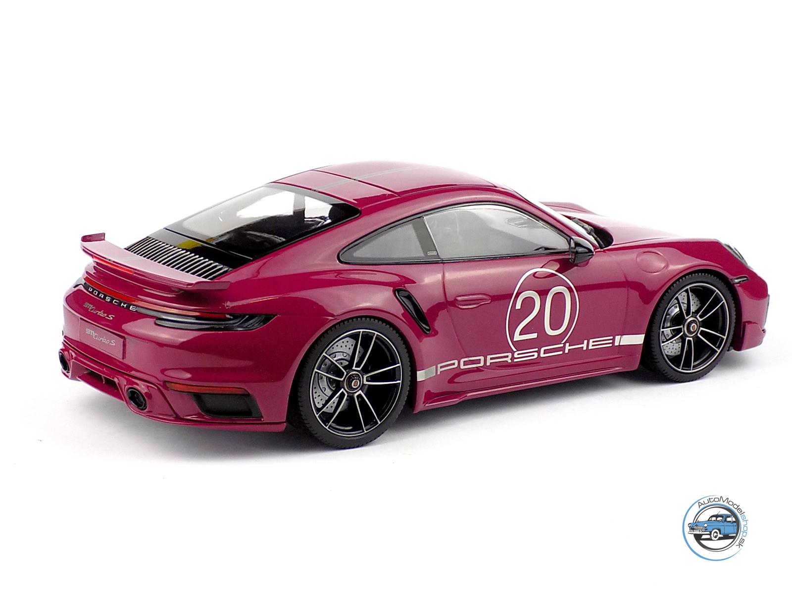 PORSCHE 911 992 TURBO S COUPE N 20 SPORT DESIGN 2021 - 1:18 MINICHAMPS – Obrázok 4