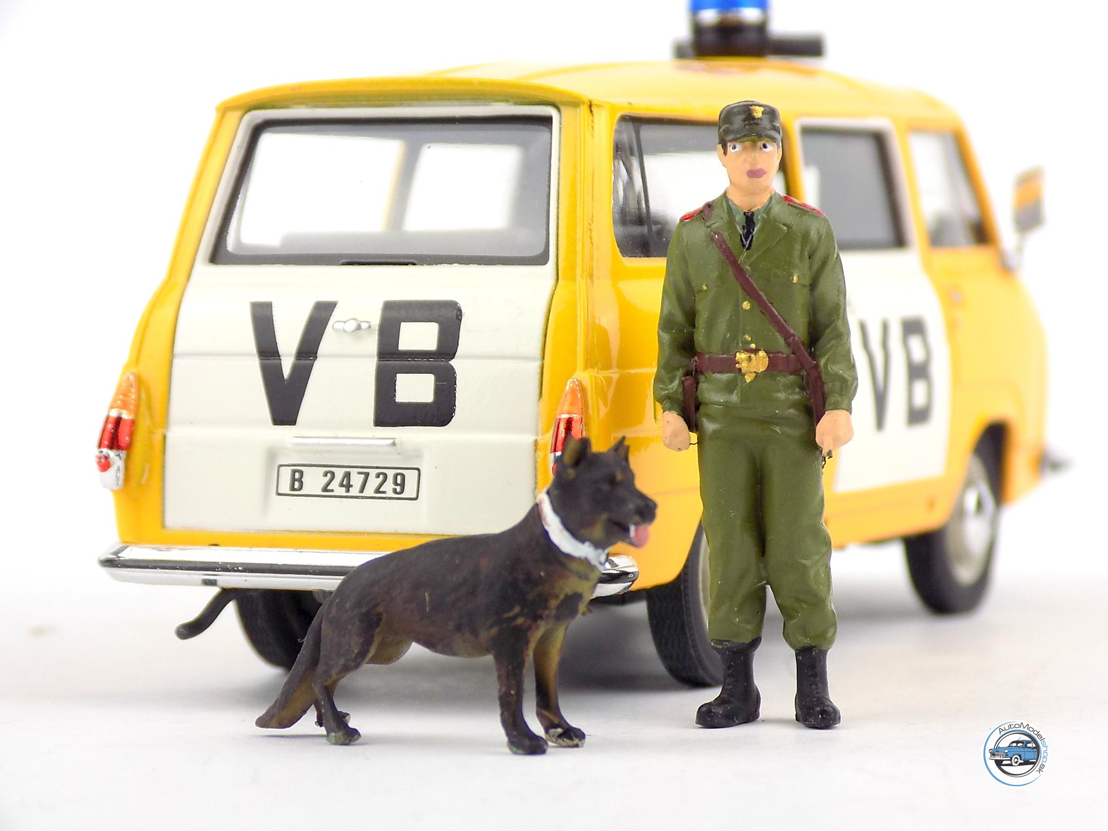 Figúrka príslušníka VB Kynológ + pes – 1:43