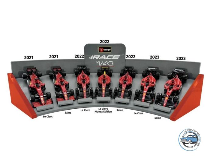 FERRARI 7-SET SF21/F1-75/SF-23 LeClerc/Sainz  - 1:43 BBURAGO