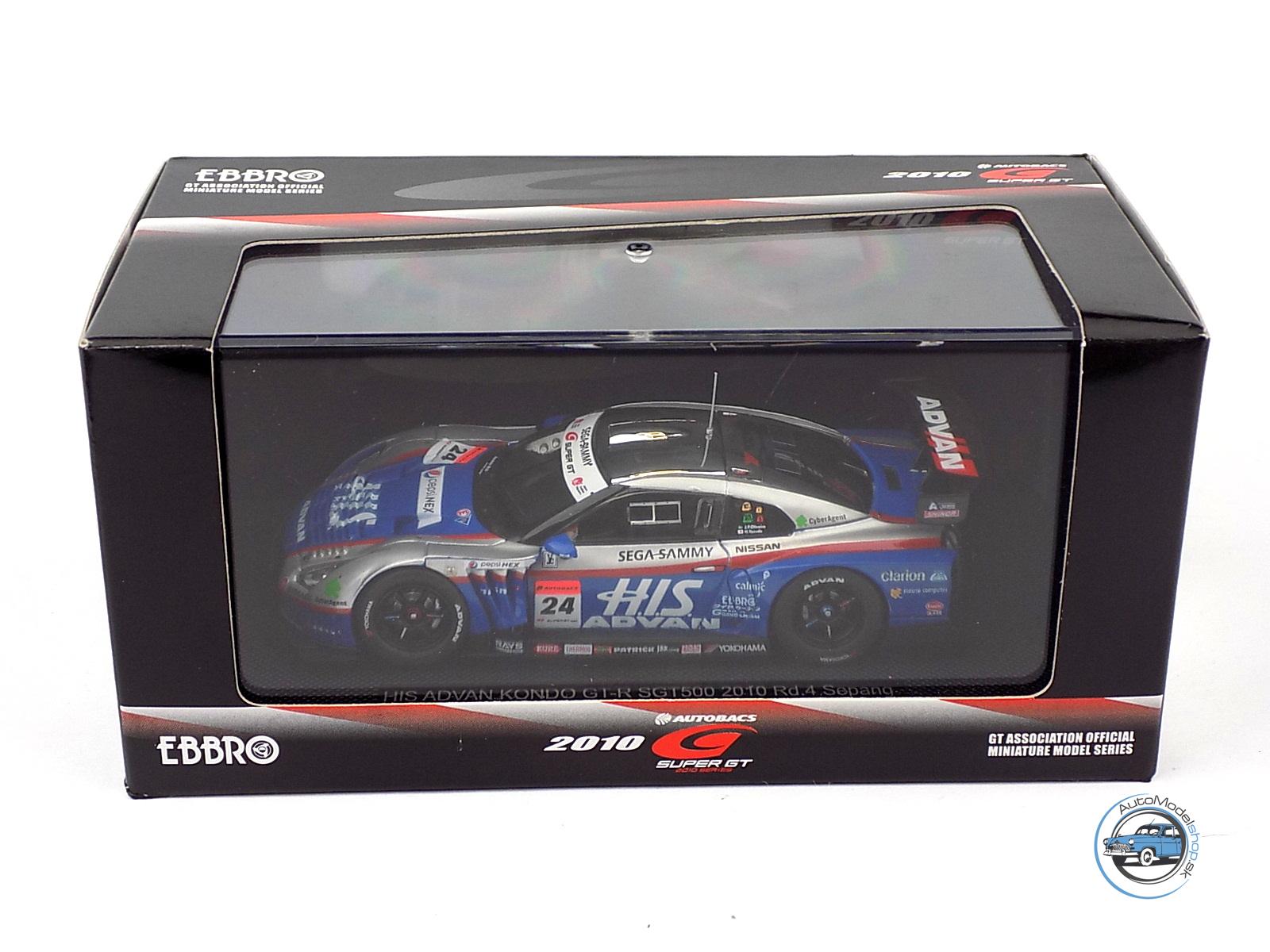 NISSAN GT-R SUPER GT500 HIS ADVAN 2010 - 1:43 EBBRO – Obrázok 3
