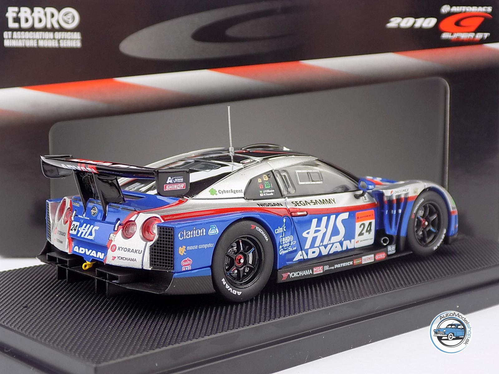 NISSAN GT-R SUPER GT500 HIS ADVAN 2010 - 1:43 EBBRO – Obrázok 2
