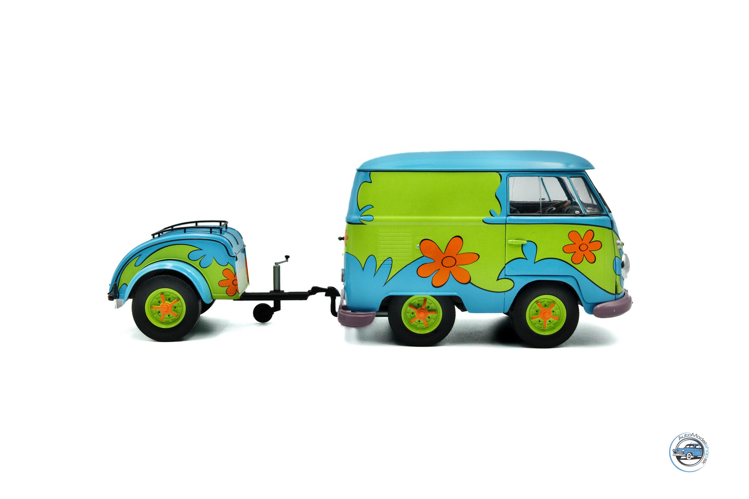 VOLKSWAGEN - T1 VAN KOOL "GHOSTHUNTERS" S PRÍVESOM 1950 - 1:18 SOLIDO – Obrázok 5