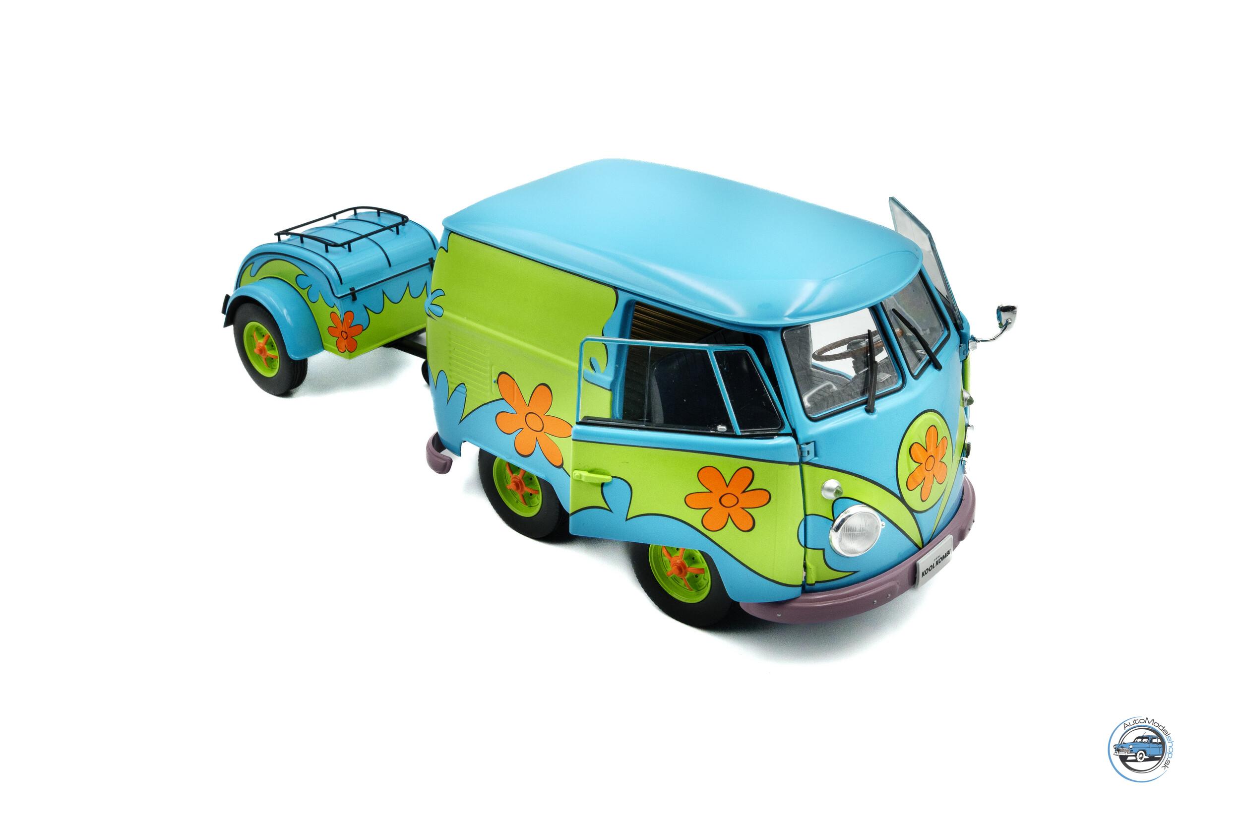 VOLKSWAGEN - T1 VAN KOOL "GHOSTHUNTERS" S PRÍVESOM 1950 - 1:18 SOLIDO – Obrázok 7