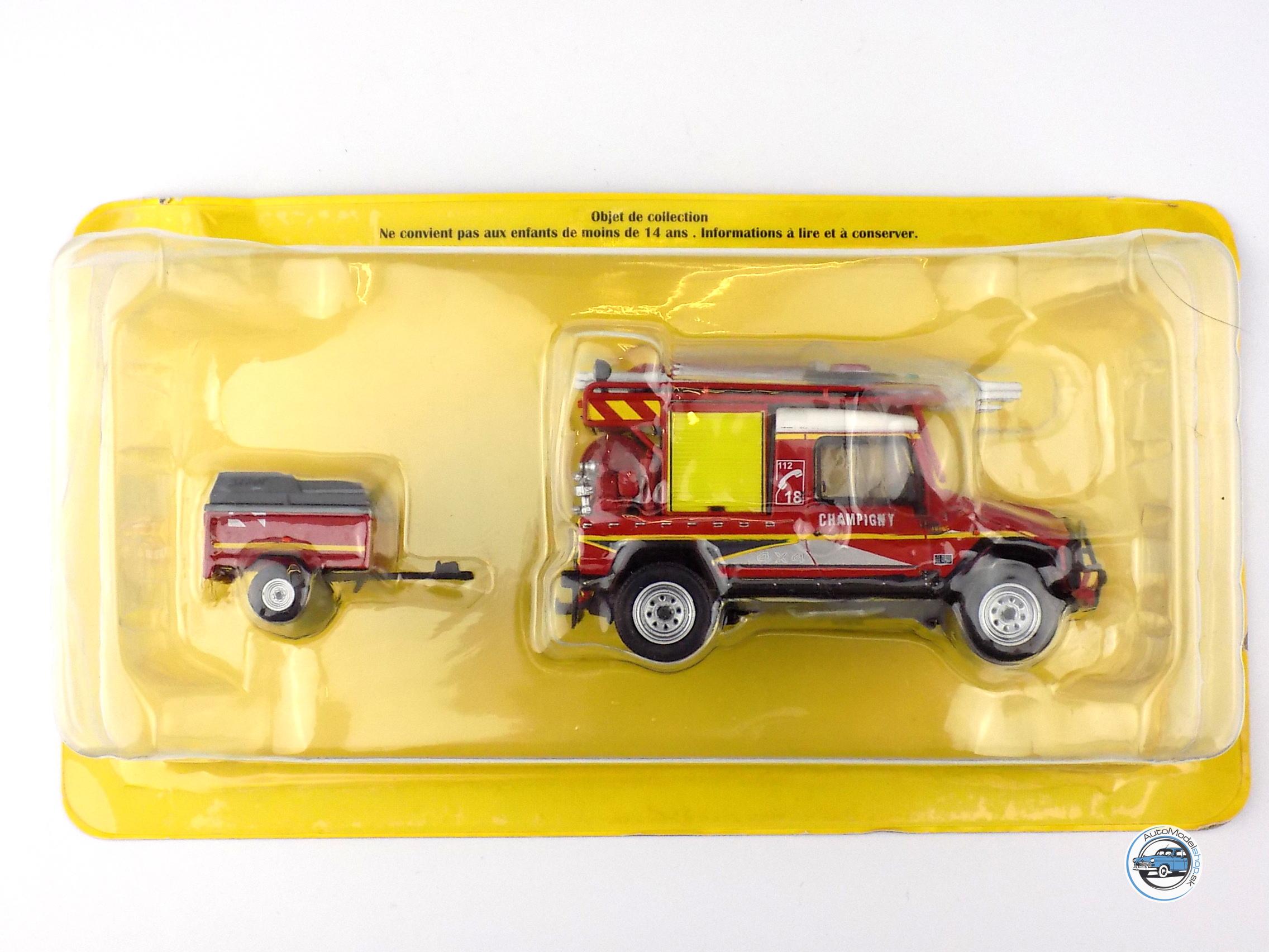 UMM ALTER 4x4 HORSKÝ ŠPECIÁL s vozíkom HASIČI 1989 - 1:43 DeA – Obrázok 4