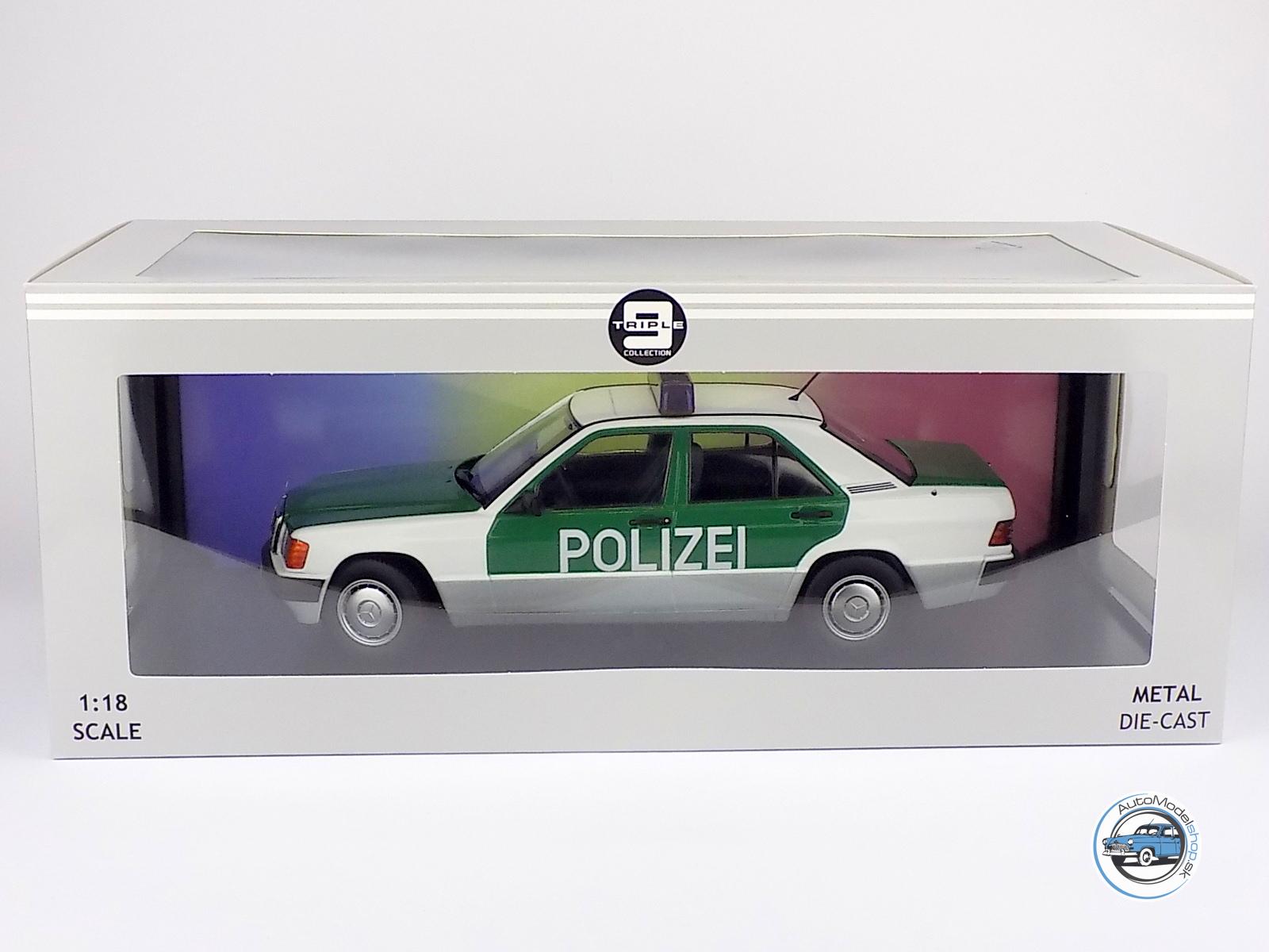MERCEDES BENZ 190E (W201) POLIZEI GERMANY 1993 - 1:18 TRIPLE9 – Obrázok 3