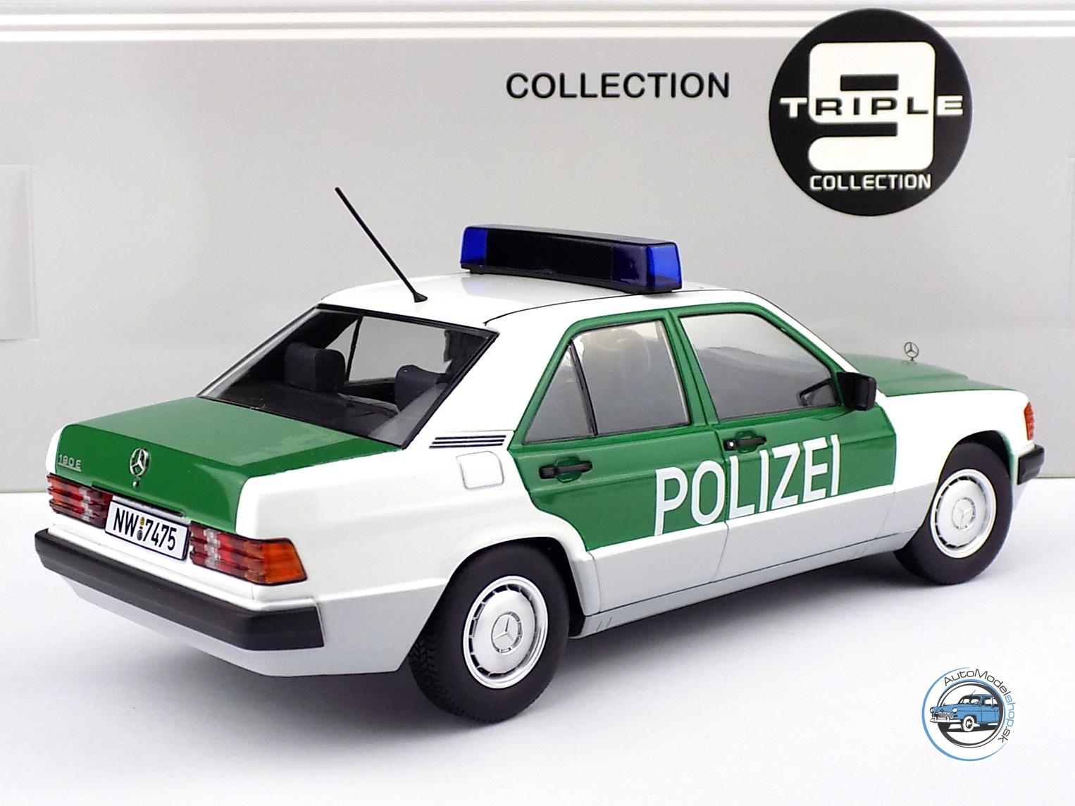 MERCEDES BENZ 190E (W201) POLIZEI GERMANY 1993 - 1:18 TRIPLE9 – Obrázok 2
