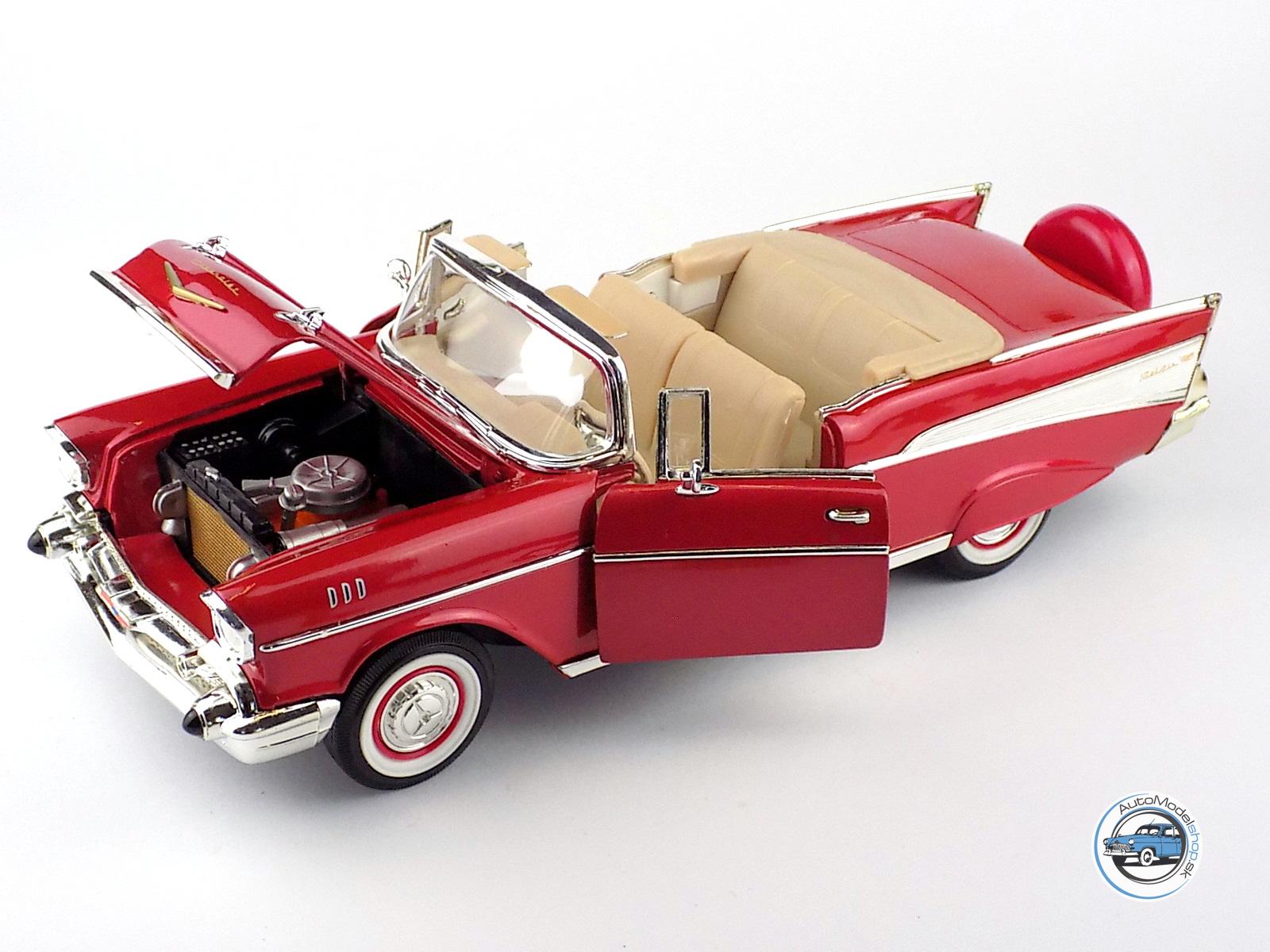 CHEVROLET BEL AIR CONVERTIBLE CABRIOLET 1957 - 1:18 LUCKY DIE CAST – Obrázok 4