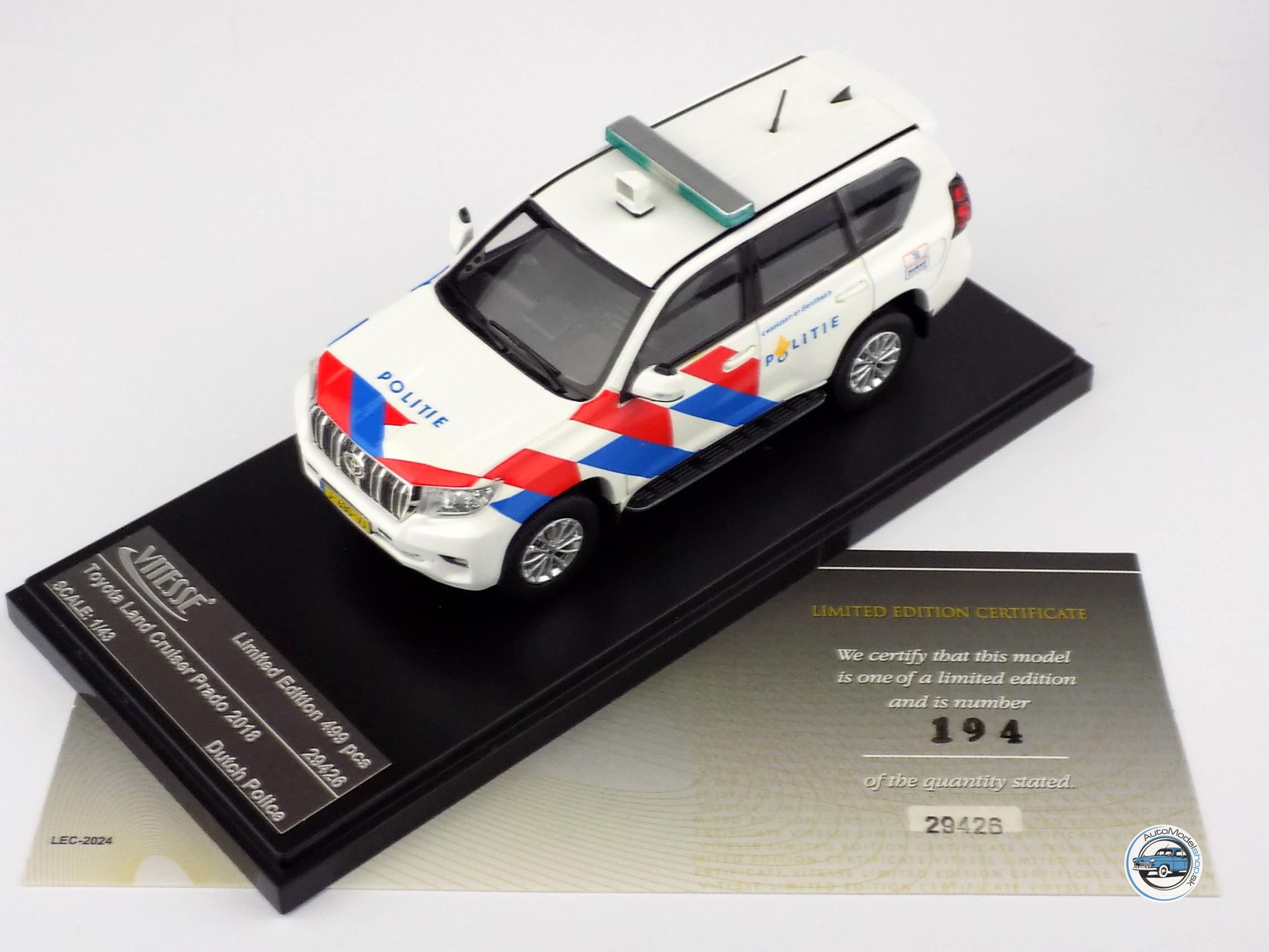 TOYOTA LAND CRUISER PRADO 2018 Polícia Holandsko- 1:43 Vitesse – Obrázok 4
