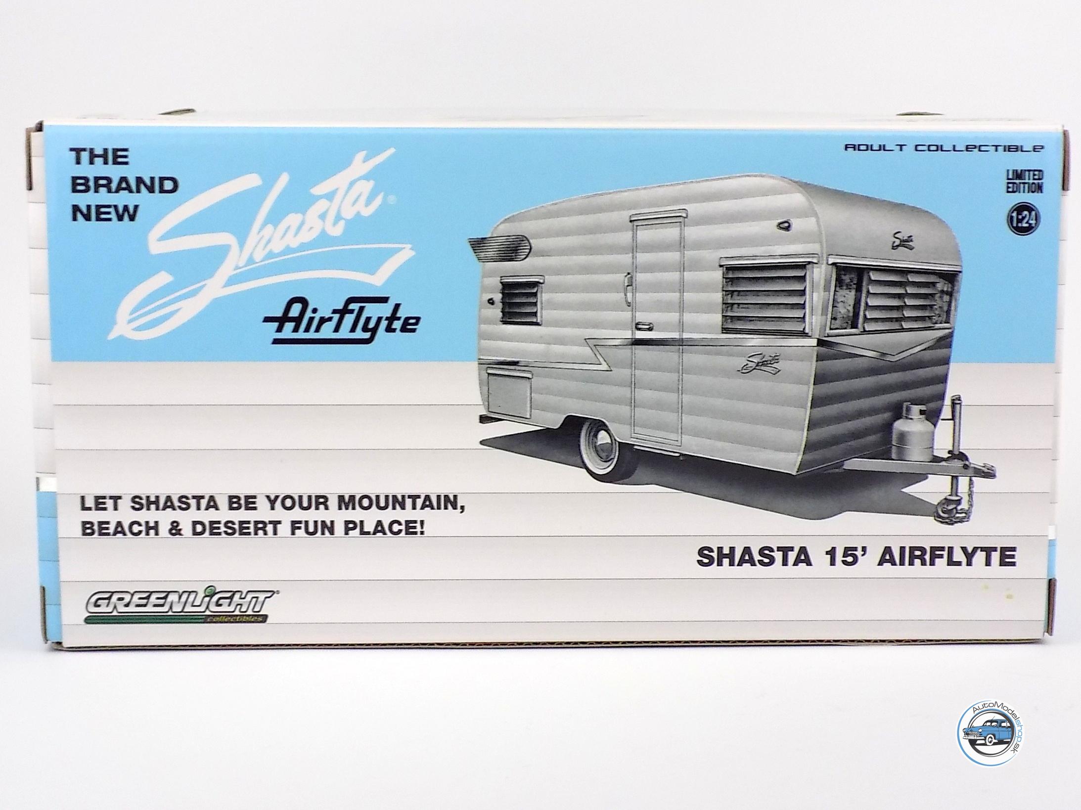 OBYTNÝ PRÍVES SHASTA AIRFLYTE 15 ROULOTTE 1961 - 1:24 GREENLIGHT – Obrázok 4