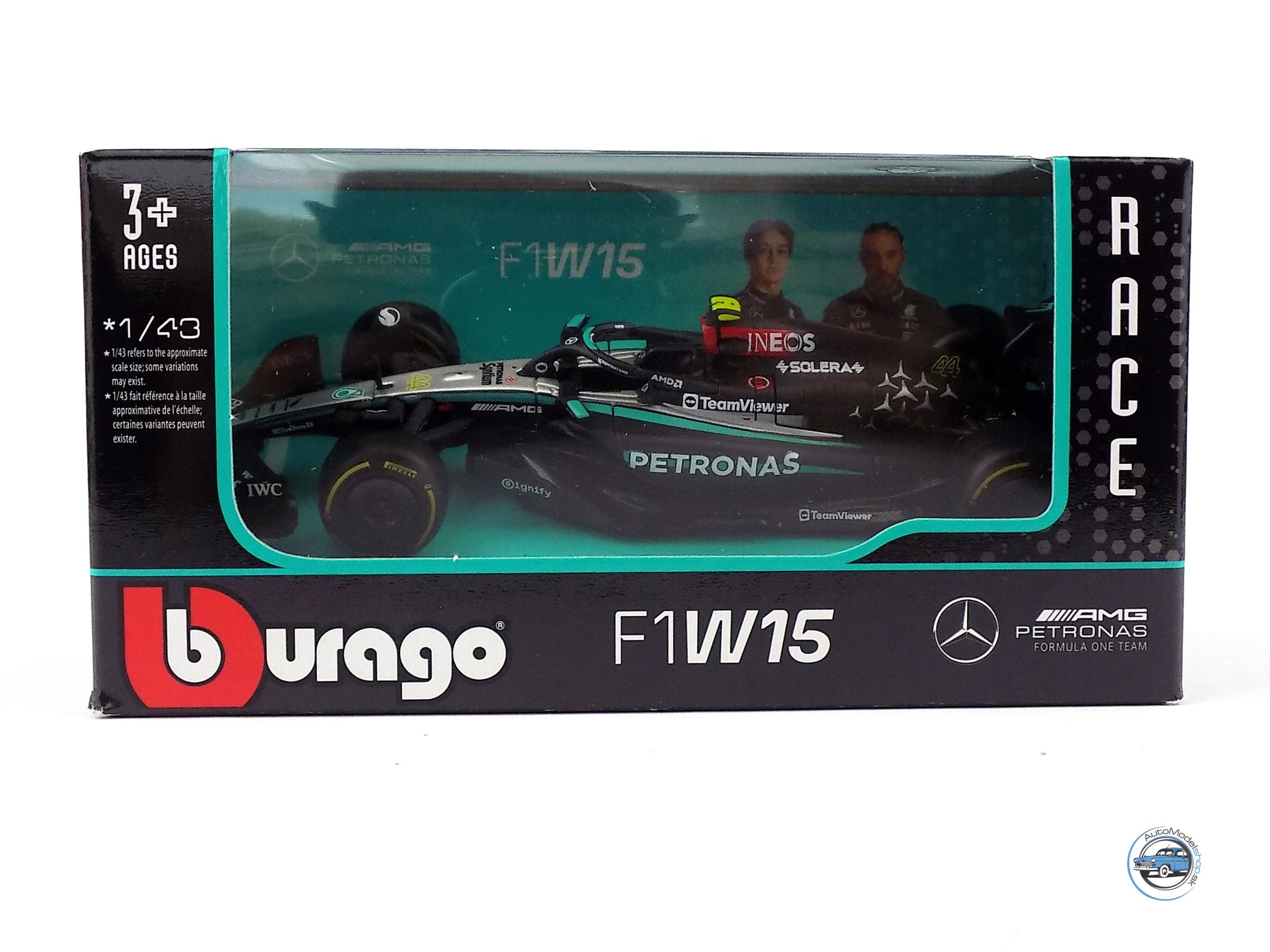 MERCEDES GP F1 W15 EQ PERFORMANCE TEAM AMG PETRONAS MOTORSPORT N 44 SEZÓNA 2024 LEWIS HAMILTON - 1:43 BBURAGO – Obrázok 4