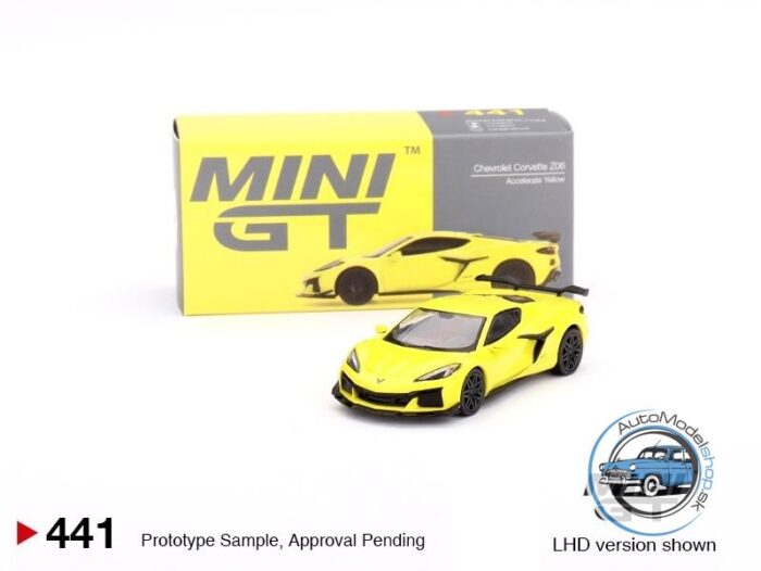 Chevrolet Corvette Z06 2023 Acceler Yellow - 1:64 MiniGT