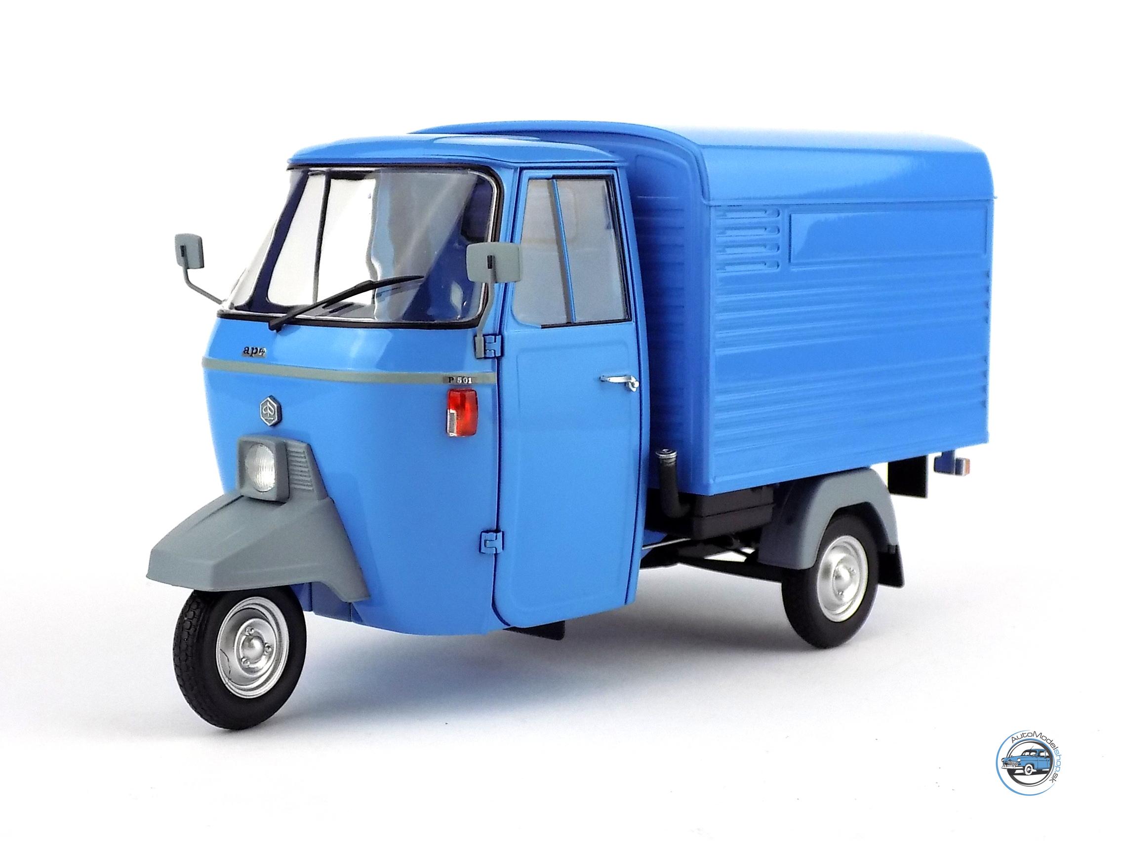 PIAGGIO DODÁVKA APE P501 ZATVORENÁ 1979 S VITRÍNOU - 1:18 MITICA – Obrázok 2