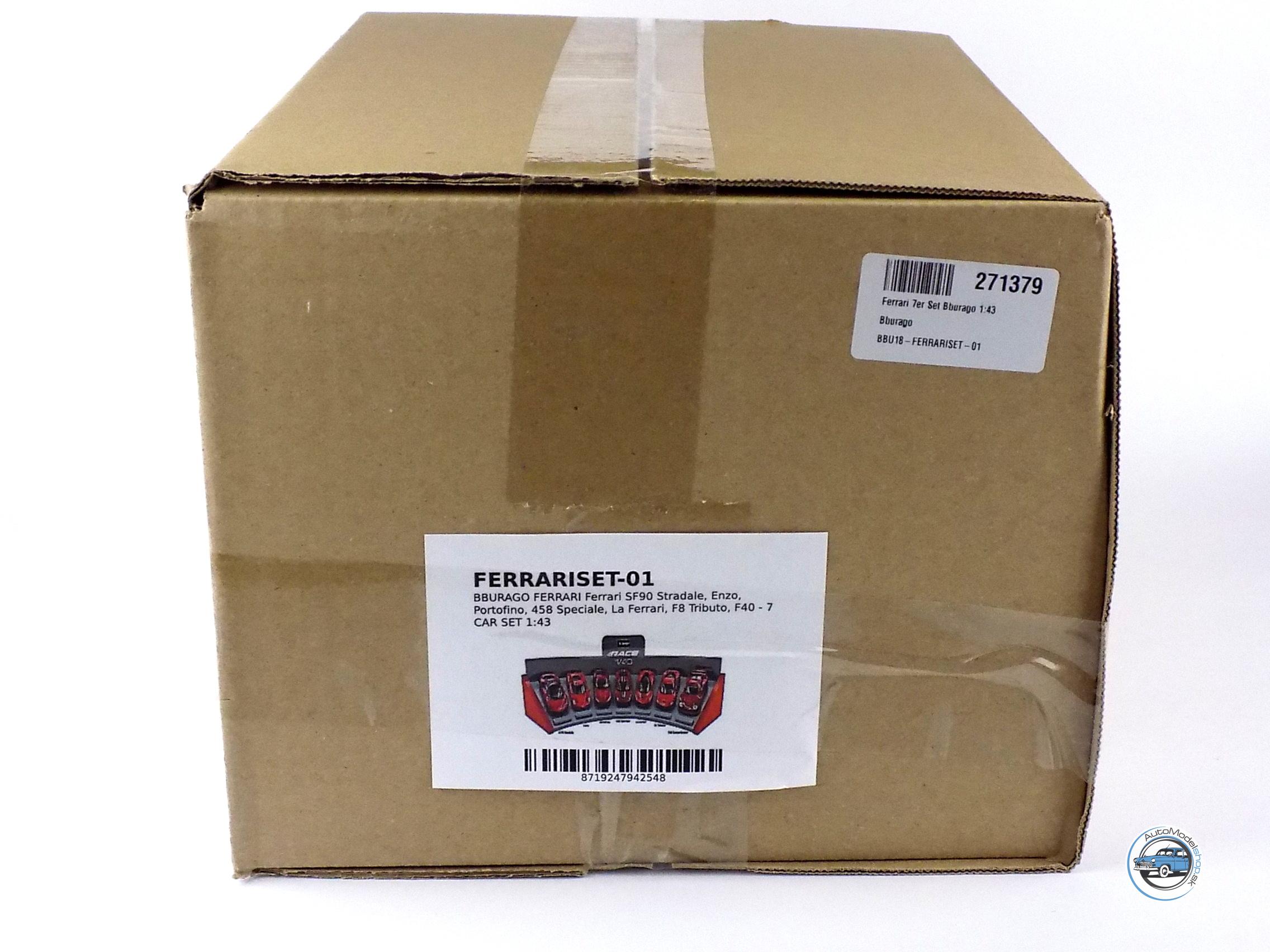 Sada 7x Ferrari - 1:43 Bburago – Obrázok 7