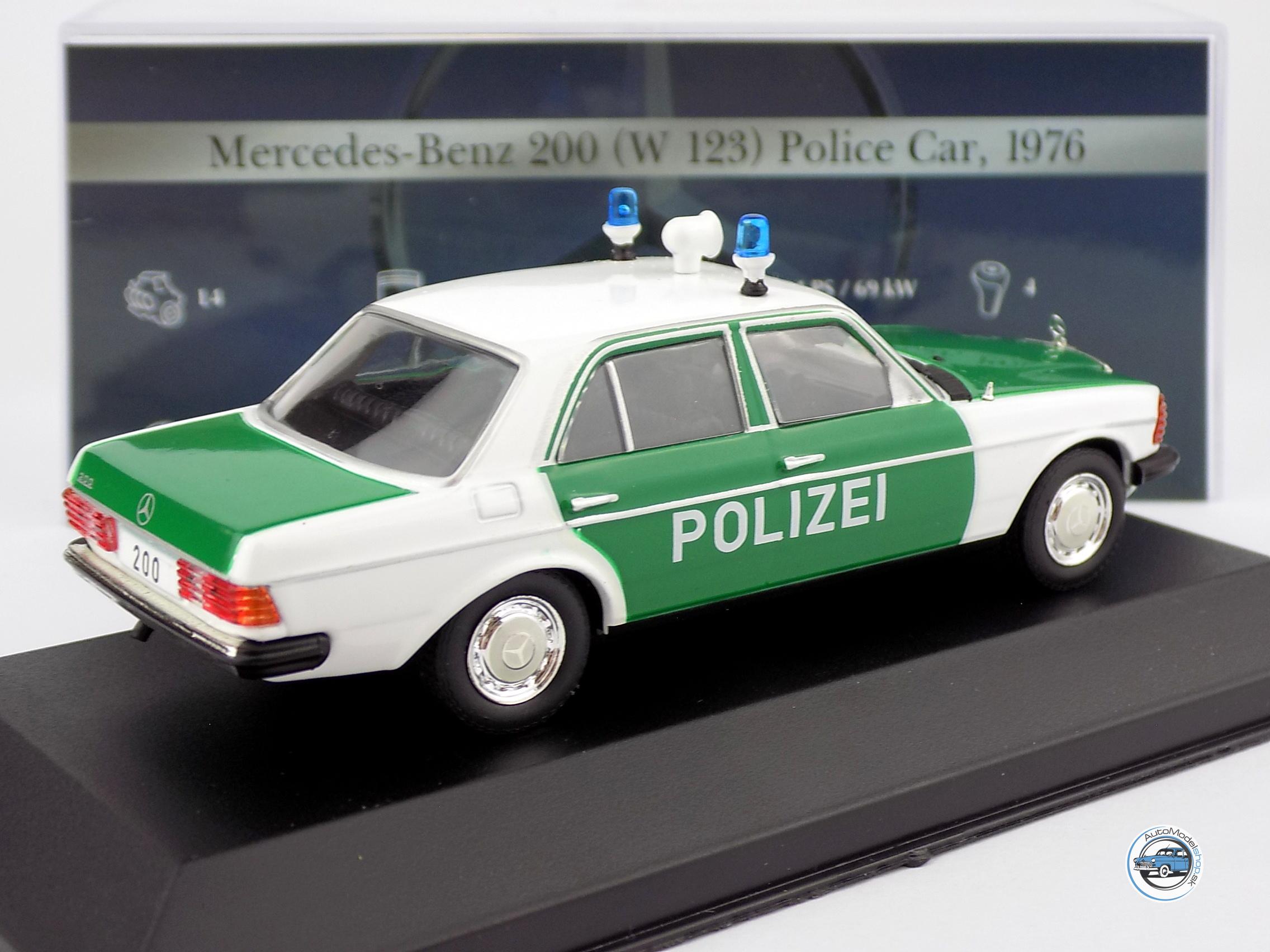 MERCEDES BENZ 200 POLIZEI - Polícia Nemecko 1976 - 1:43 DeA ( Bazárový tovar ) – Obrázok 2