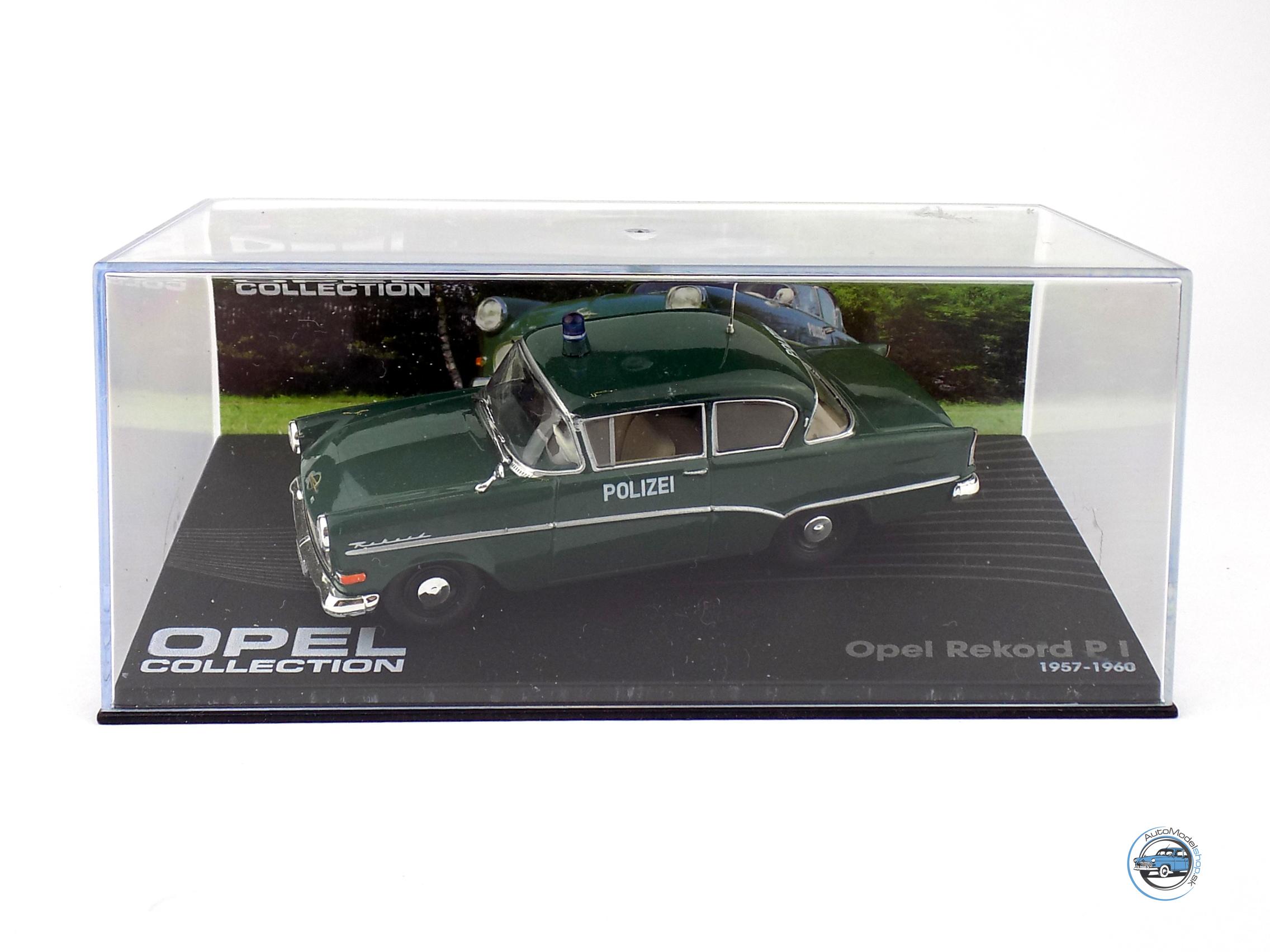 OPEL REKORD P1 POLIZEI - POLÍCIA NEMECKO - 1:43 DeA ( Bazárový tovar ) – Obrázok 4