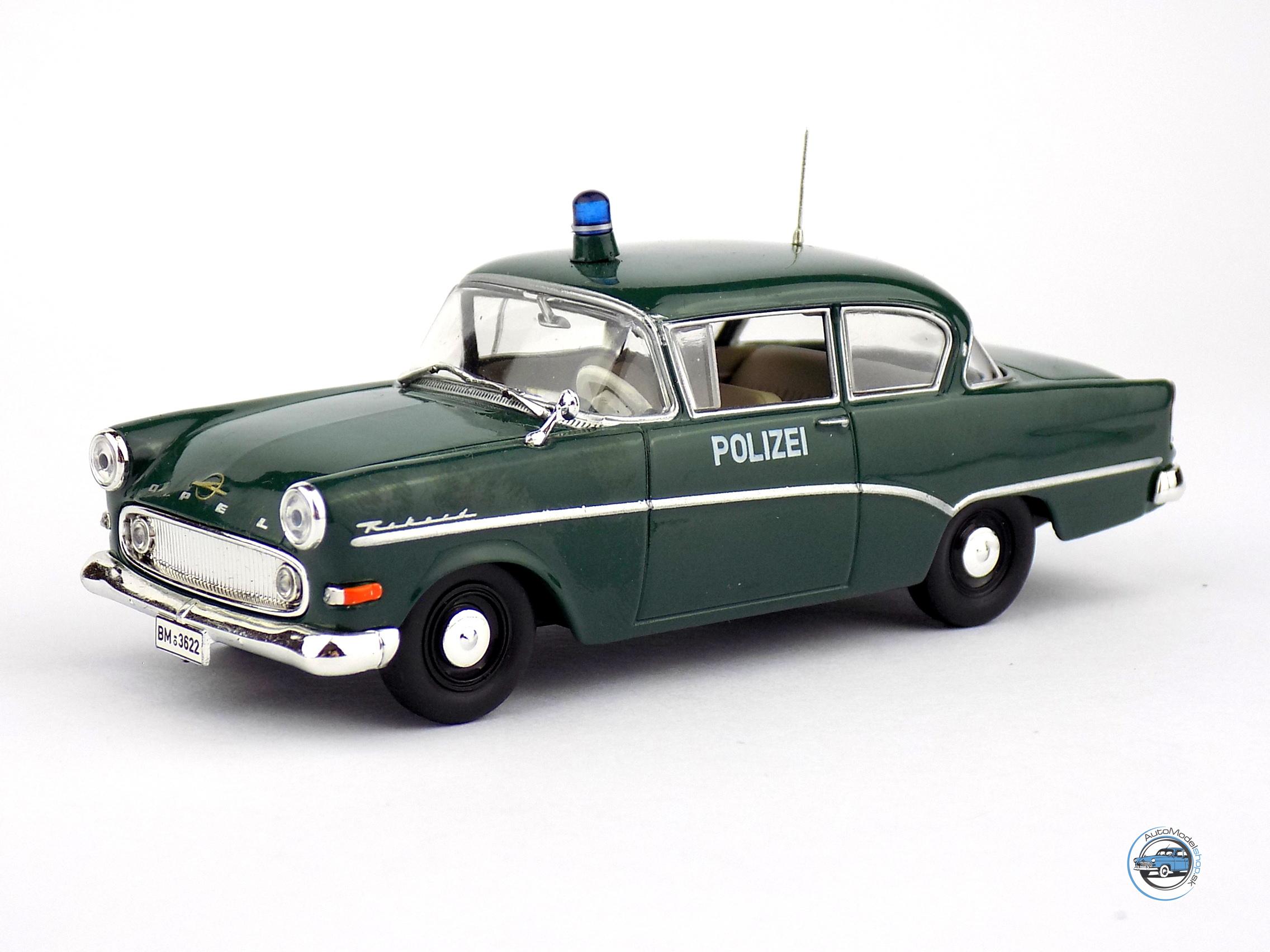 OPEL REKORD P1 POLIZEI - POLÍCIA NEMECKO - 1:43 DeA ( Bazárový tovar ) – Obrázok 2