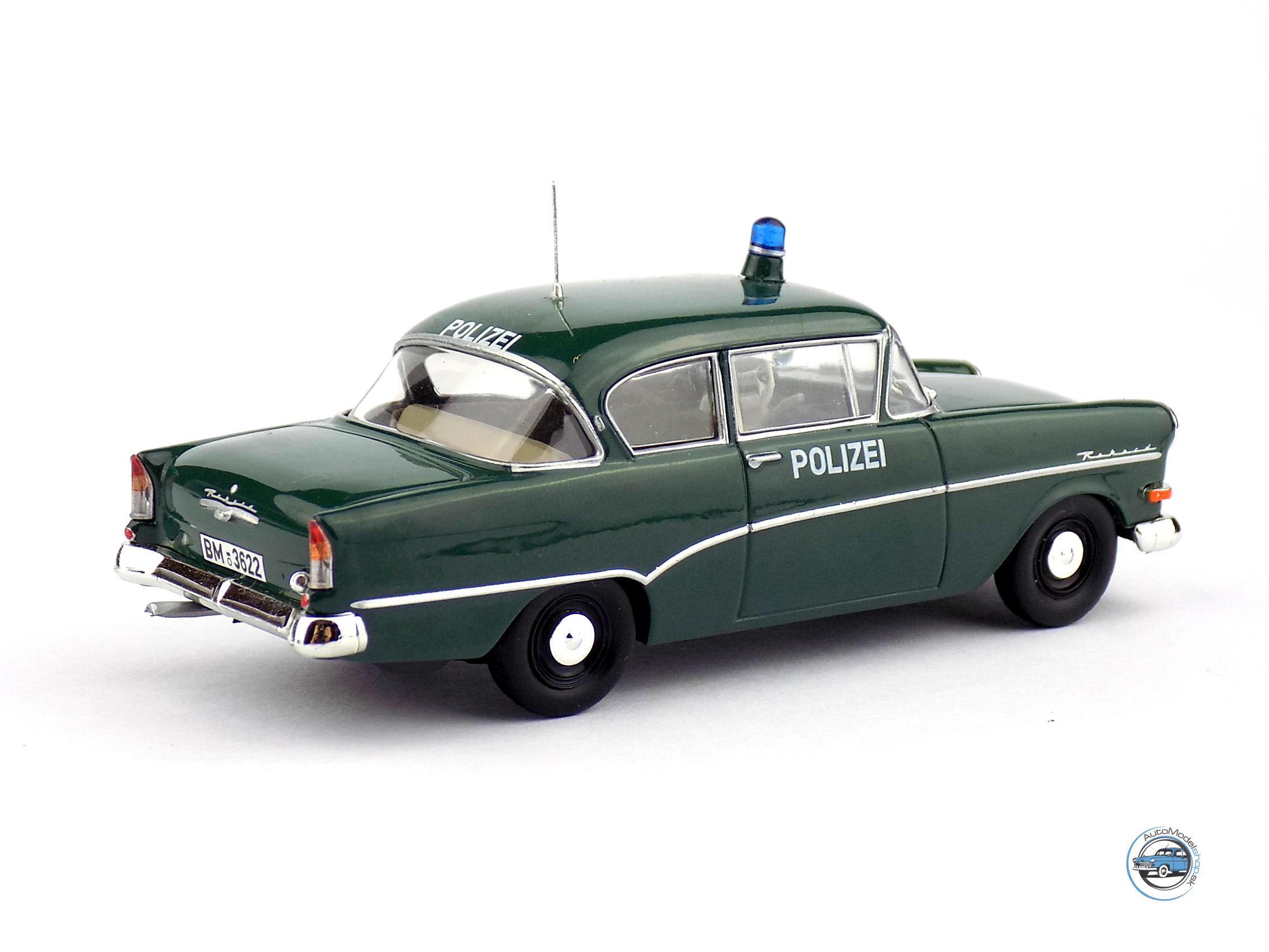 OPEL REKORD P1 POLIZEI - POLÍCIA NEMECKO - 1:43 DeA ( Bazárový tovar ) – Obrázok 3