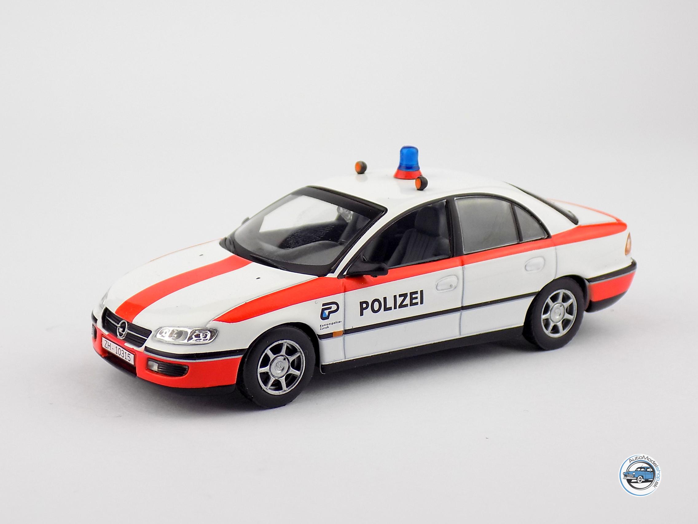OPEL OMEGA POLIZEI - POLÍCIA ŠVAJČIARSKO - 1:43 DeA ( Bazárový tovar ) – Obrázok 2