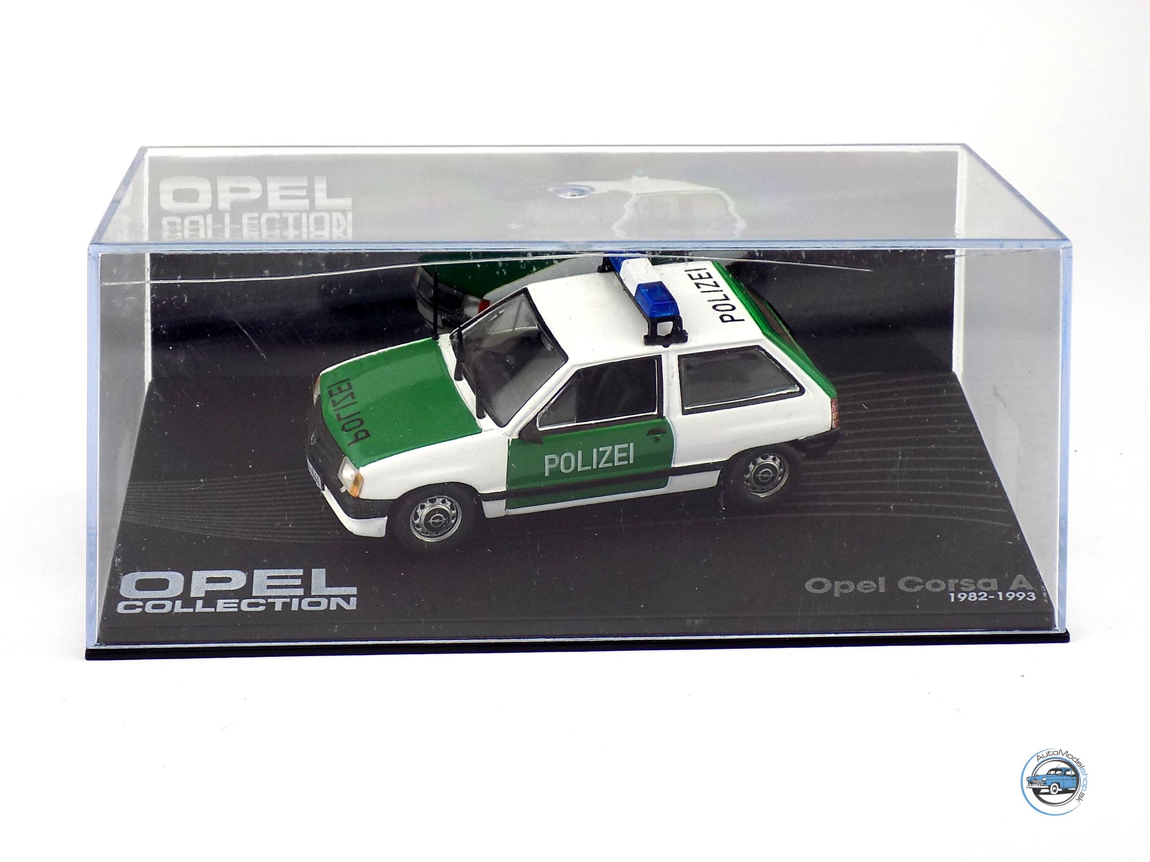 OPEL CORSA A POLIZEI – POLÍCIA NEMECKO – 1:43 DeA ( Bazárový tovar ) – Obrázok 4