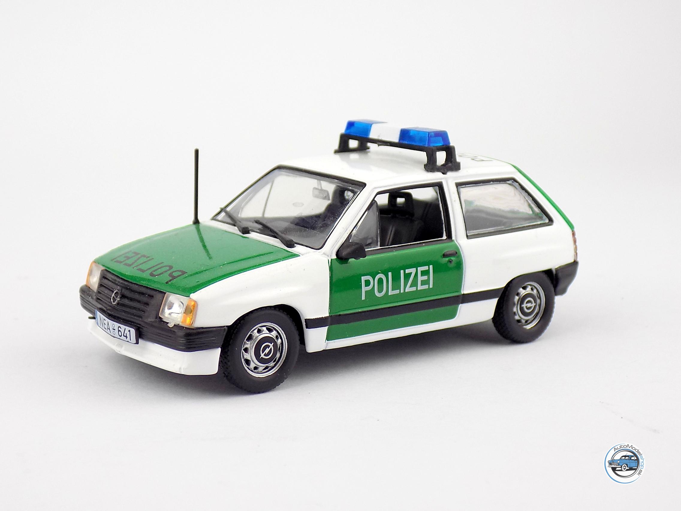 OPEL CORSA A POLIZEI – POLÍCIA NEMECKO – 1:43 DeA ( Bazárový tovar ) – Obrázok 2