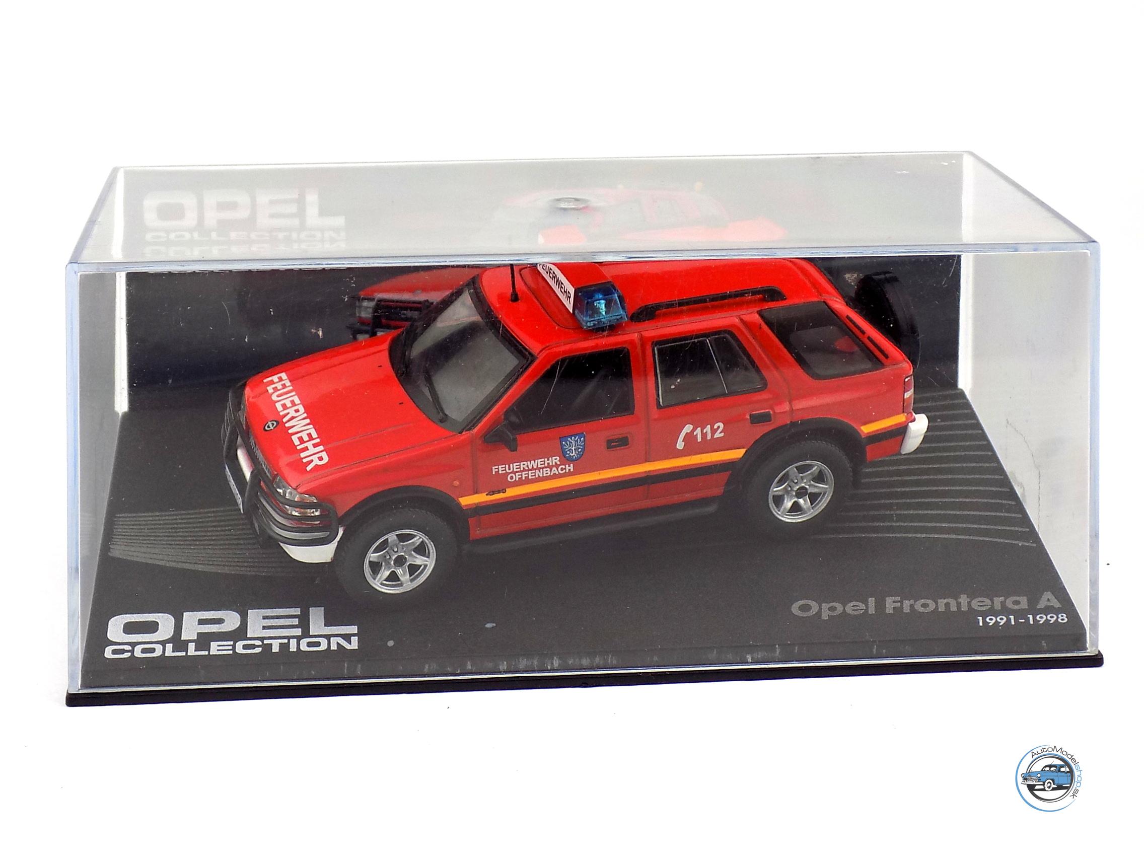 OPEL FRONTERA A FEUERWEHR – HASIČI NEMECKO – 1:43 DeA ( Bazárový tovar ) – Obrázok 4