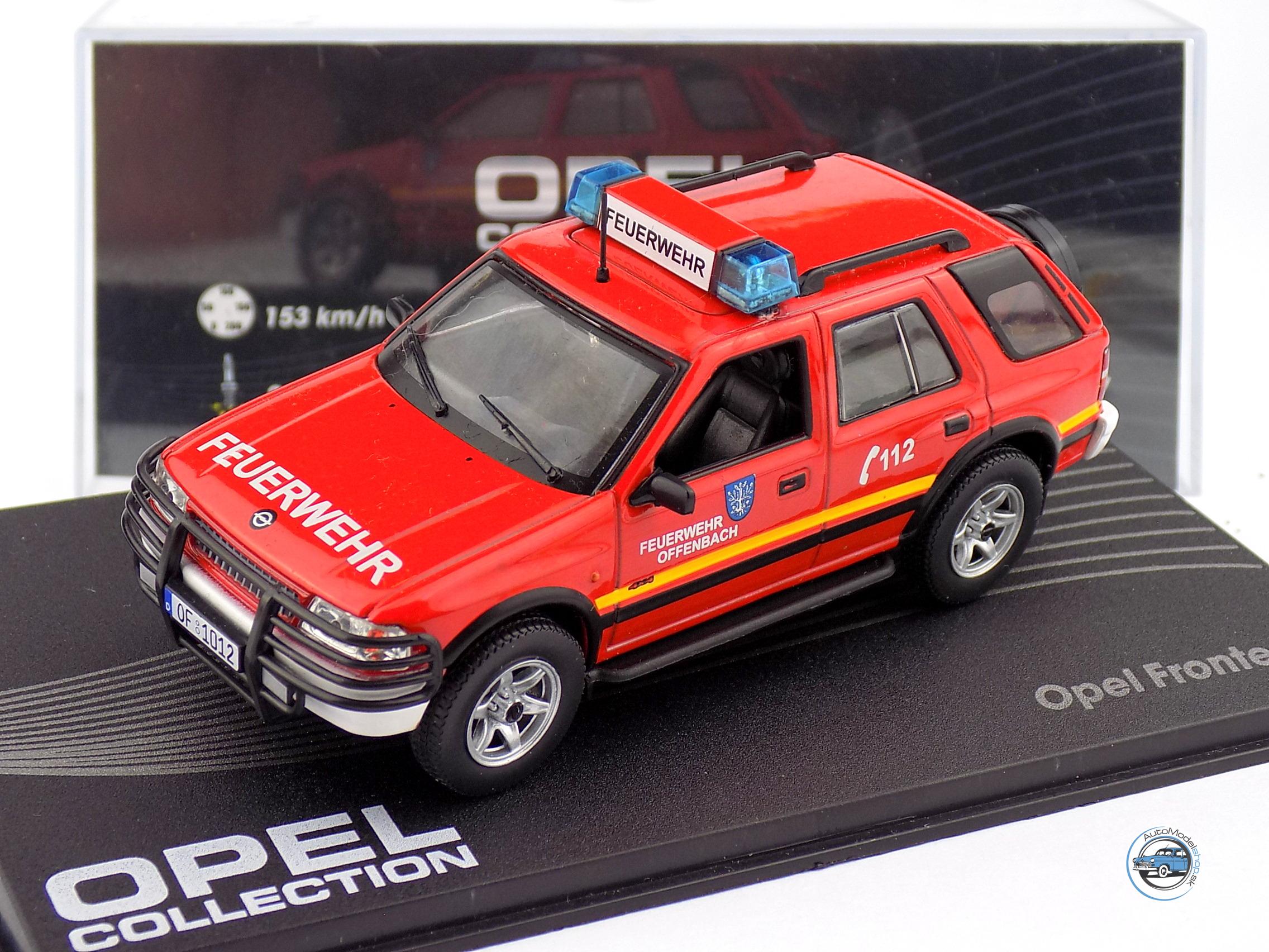 OPEL FRONTERA A FEUERWEHR – HASIČI NEMECKO – 1:43 DeA ( Bazárový tovar )