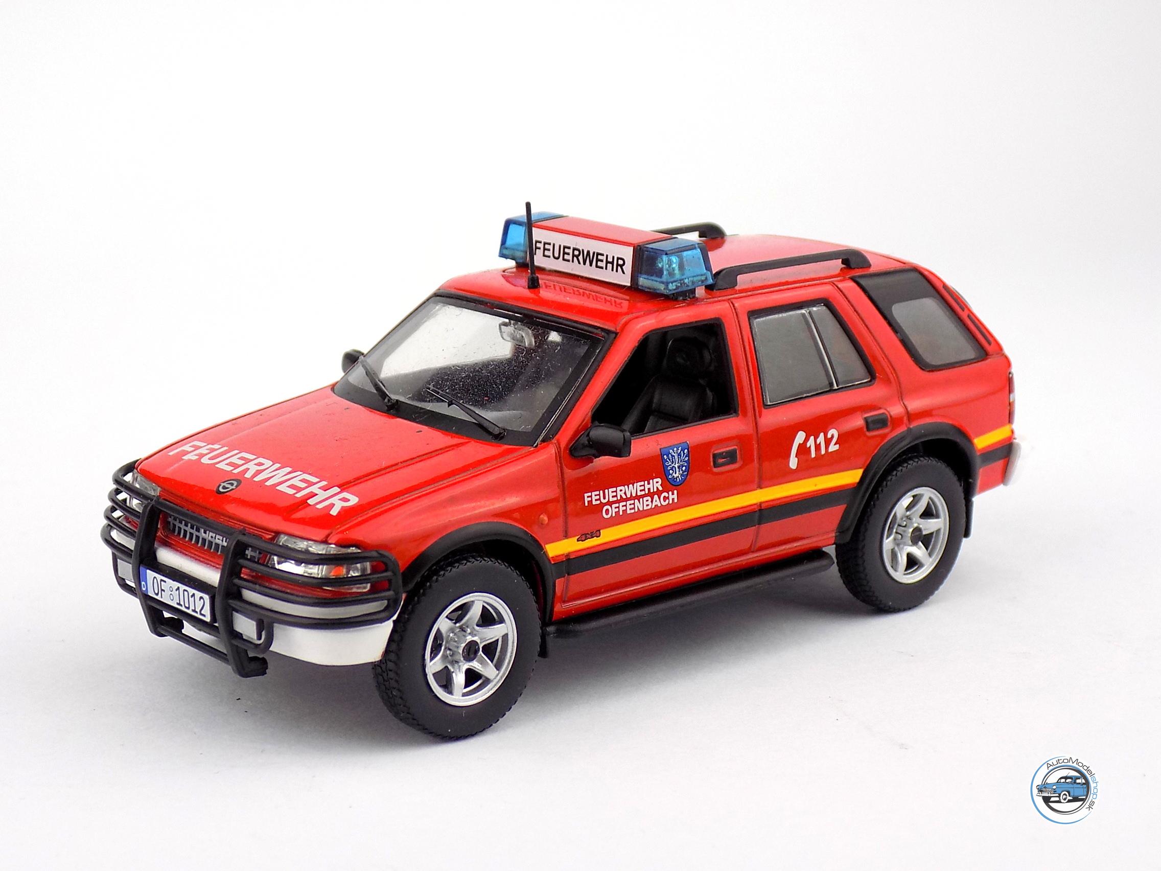 OPEL FRONTERA A FEUERWEHR – HASIČI NEMECKO – 1:43 DeA ( Bazárový tovar ) – Obrázok 2